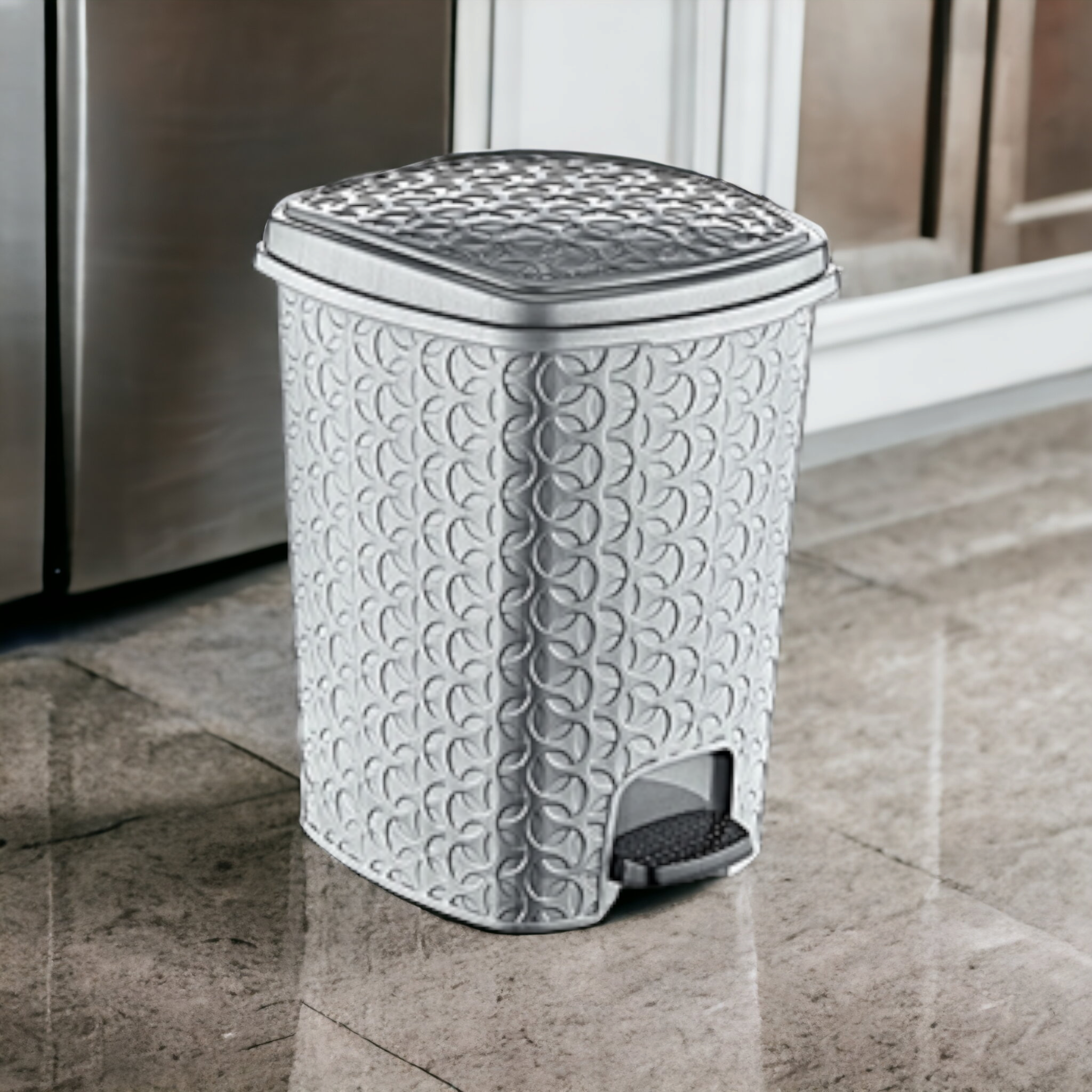 Titiz Plastic 6L Waste Bin Rattan Star No1 E-247