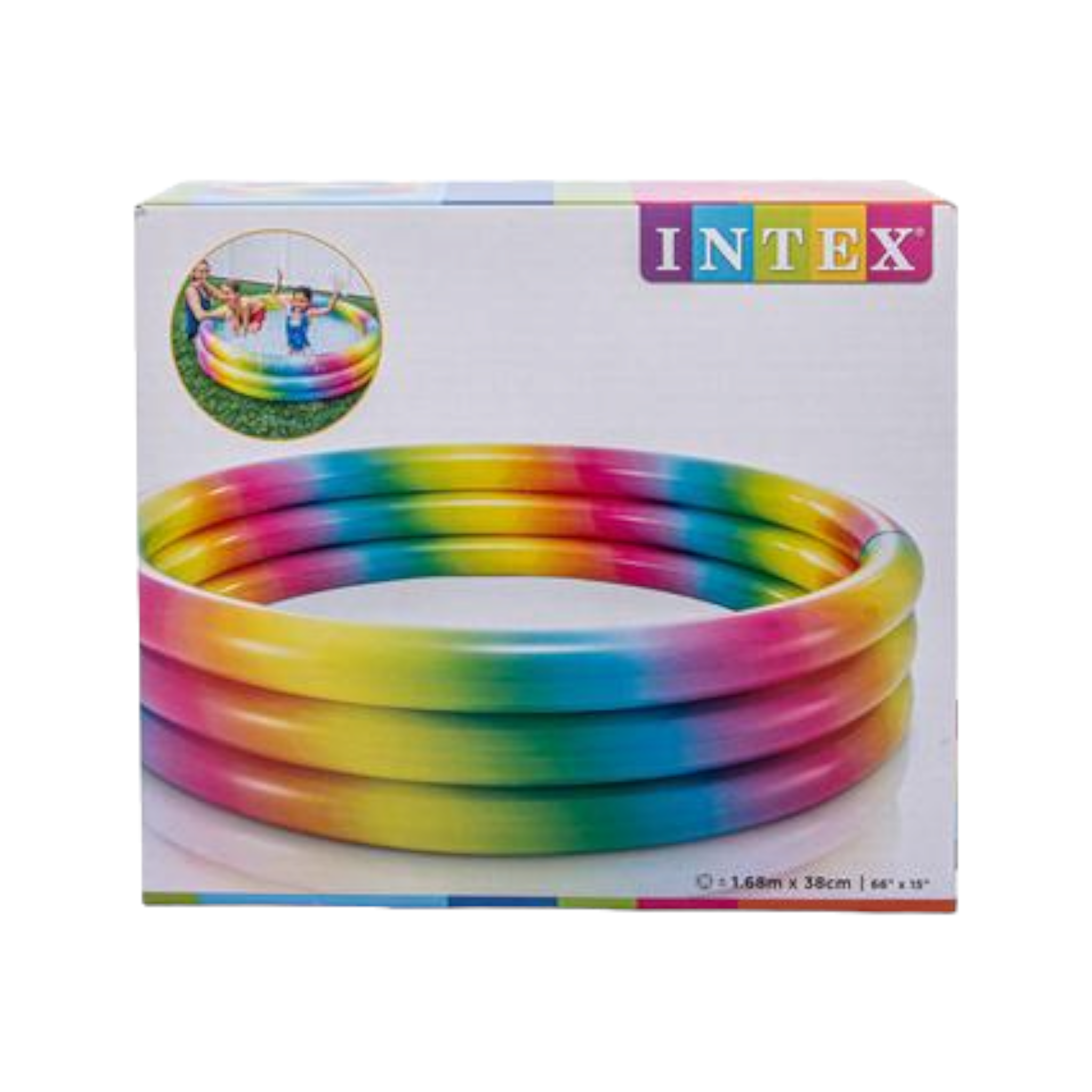 Intex Rainbow Pool Omber 3 Ring 168X38cm