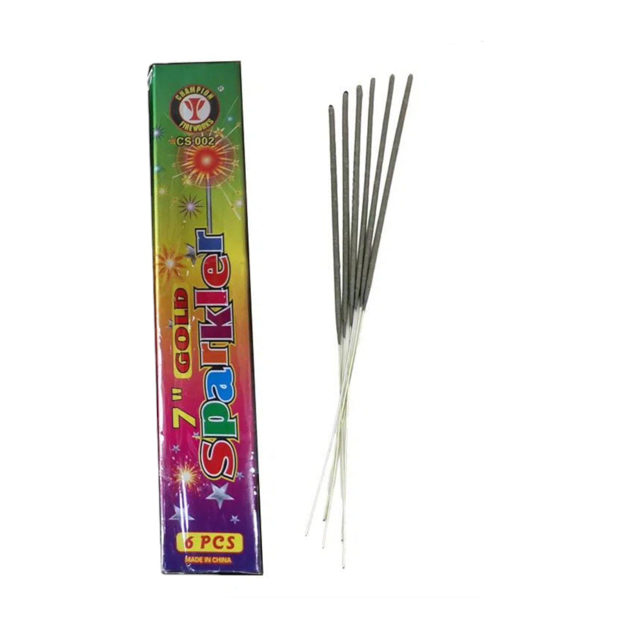 Party Sparklers Gold  7inch 6pc