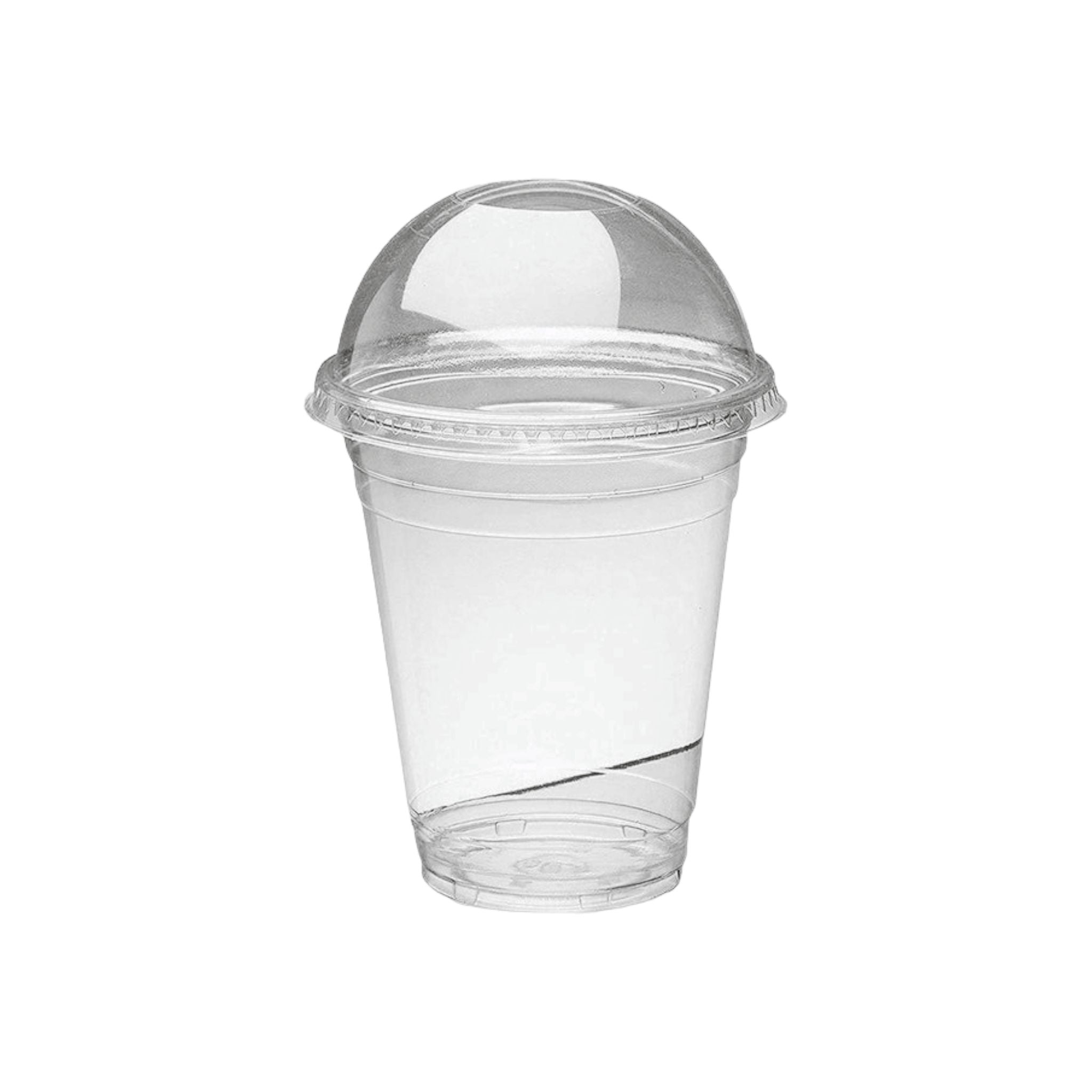 500ml Disposable PET Plastic Smoothie Cup with Dome Lid and Hole 10pack