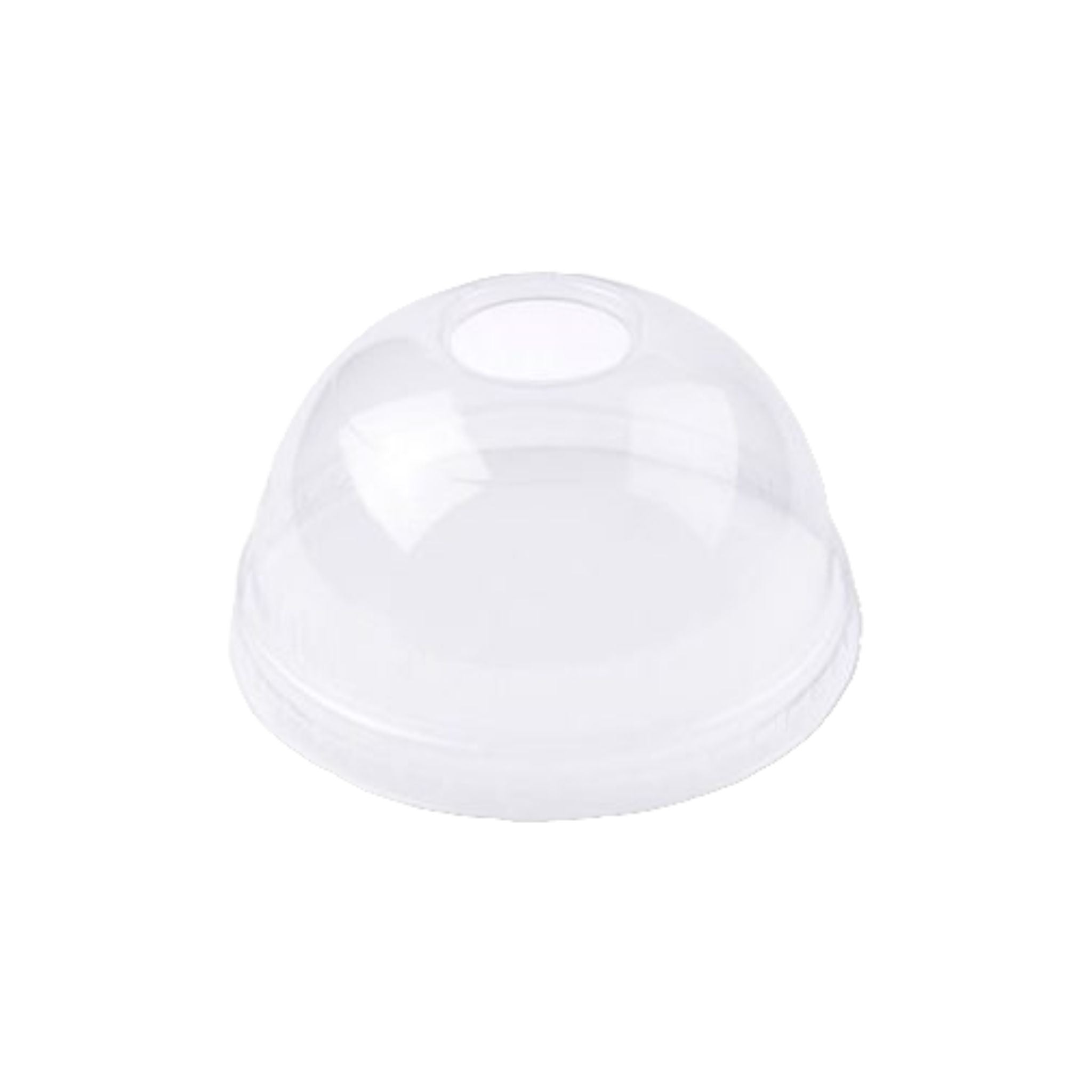 500ml Disposable PET Plastic Smoothie Cup with Dome Lid and Hole 10pack