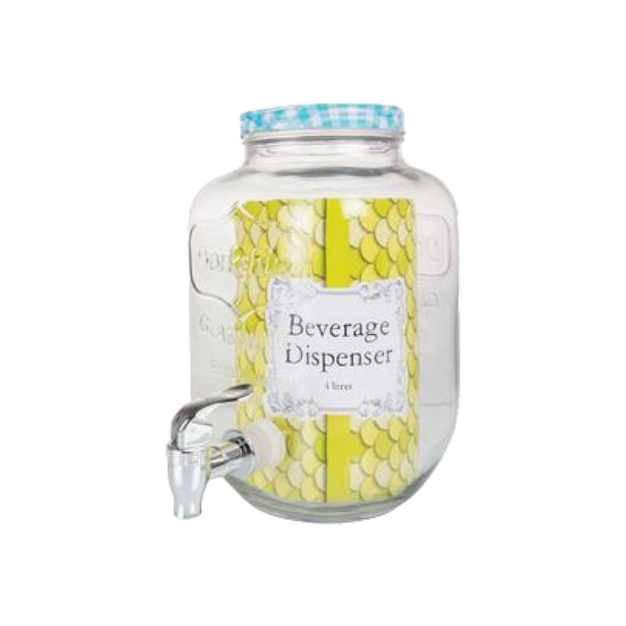 Beverage Glass Dispenser 4L with Tap