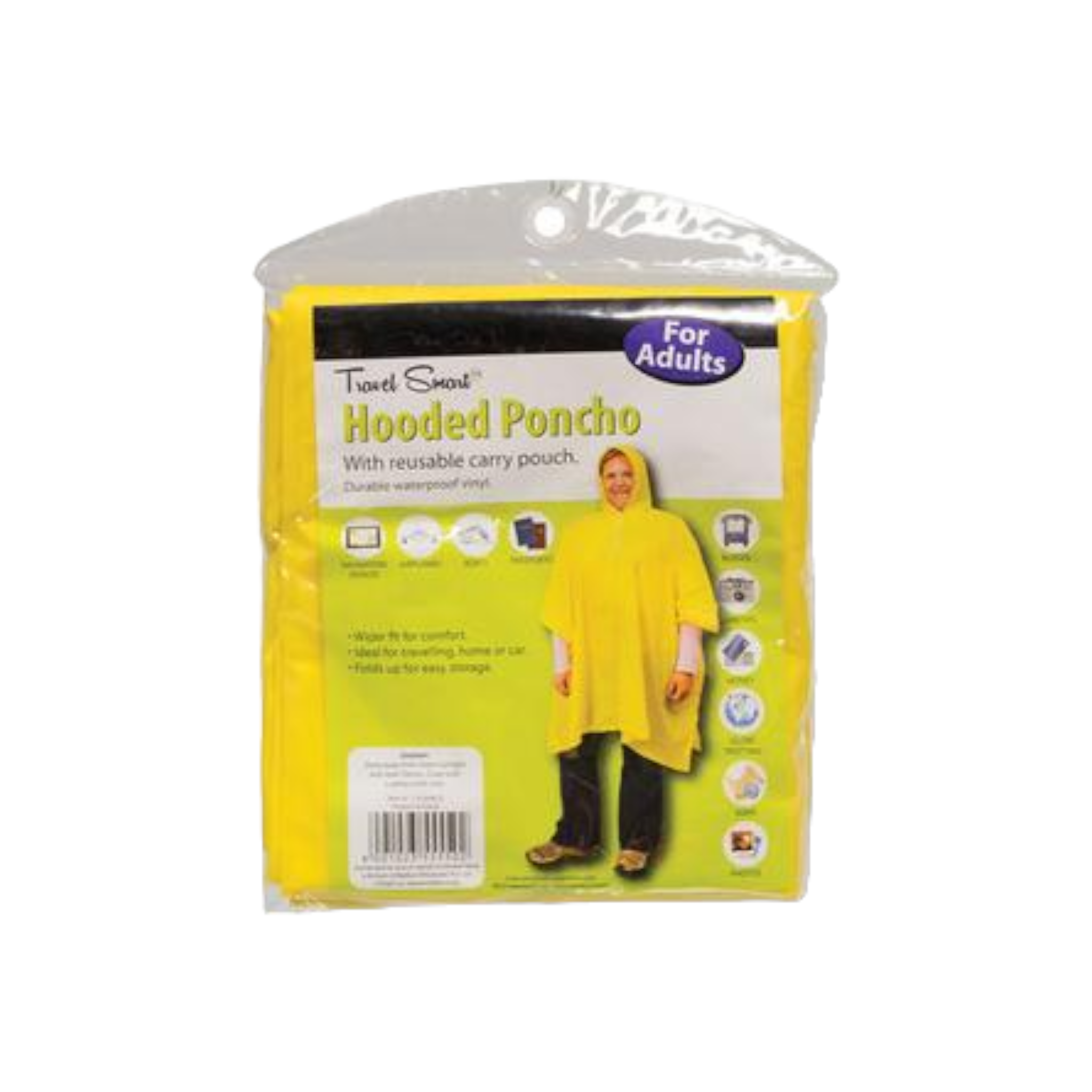 Raincoat Poncho 132x203cm with Yellow Hoodie