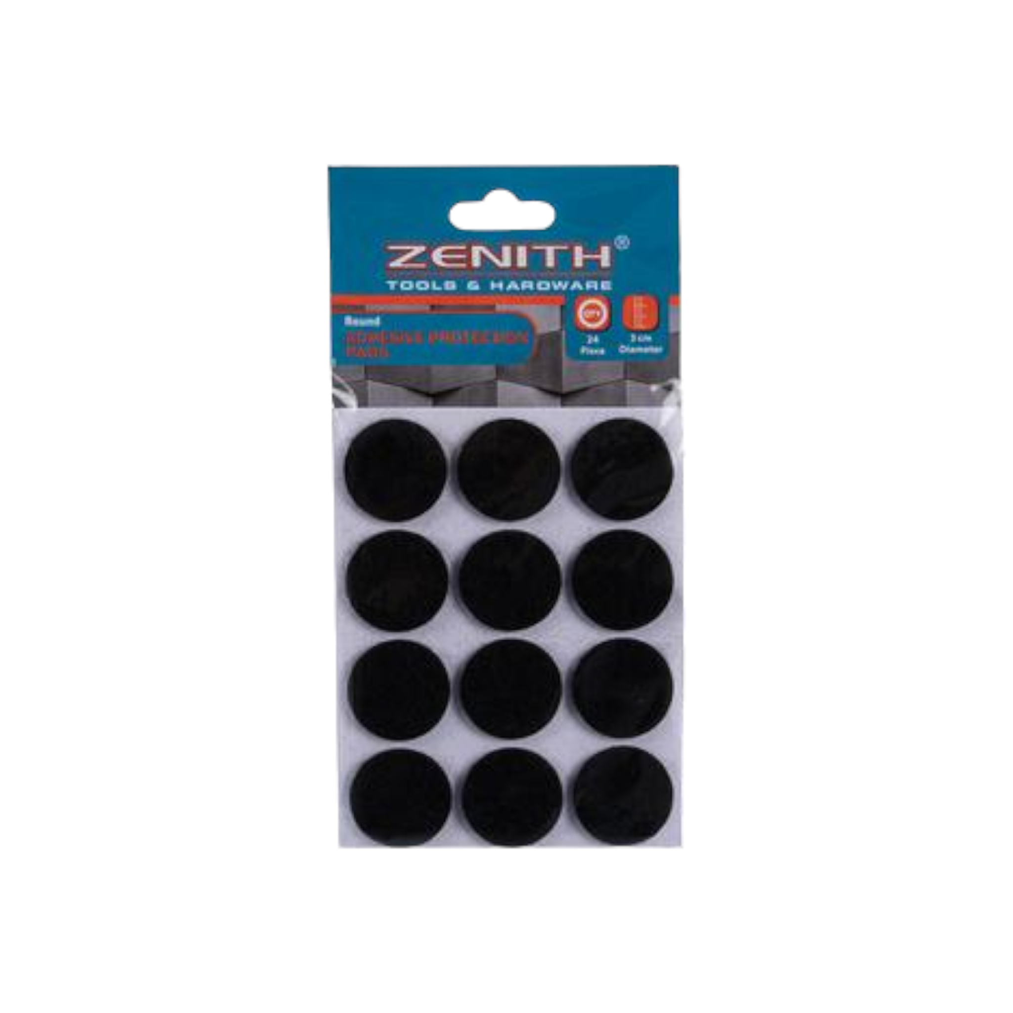 Zenith Black Adheisve Protection Pads 3cm 24pcs