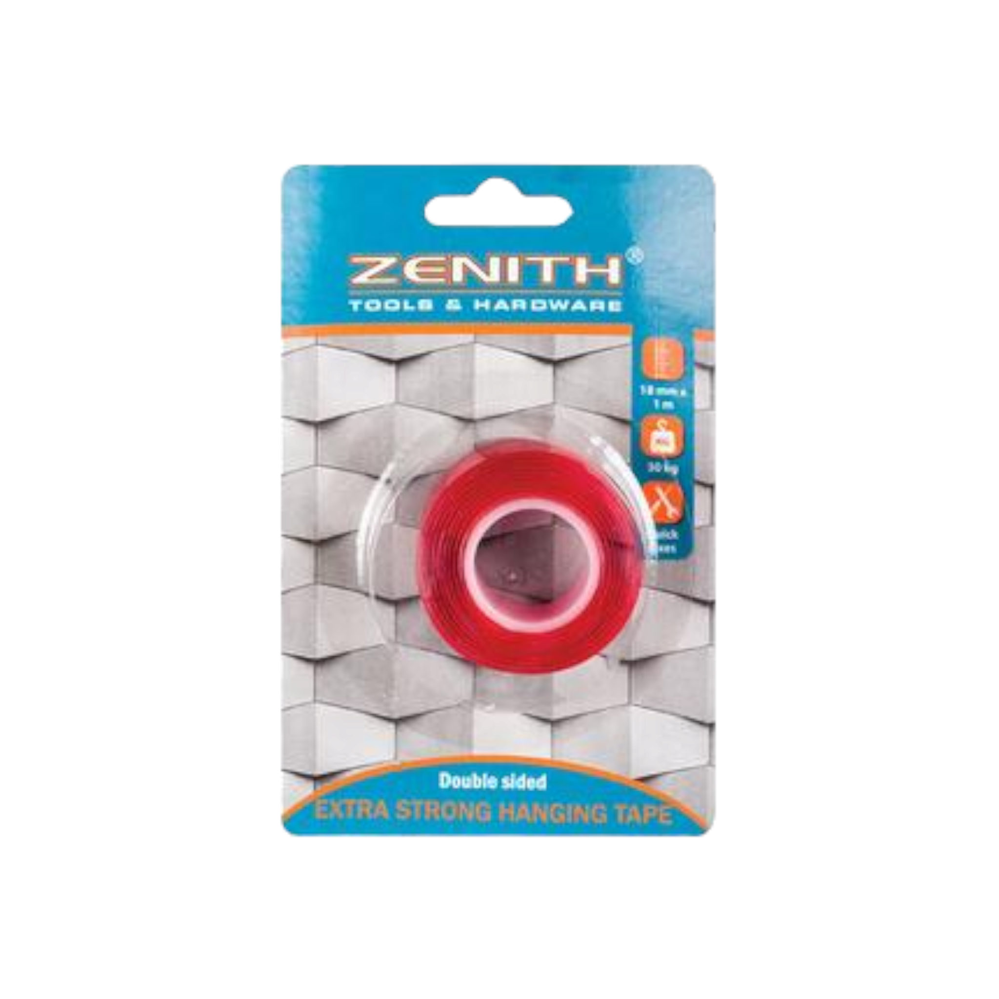 Zenith Extra Strong Double Sided Tape Extreme 18x1000mm