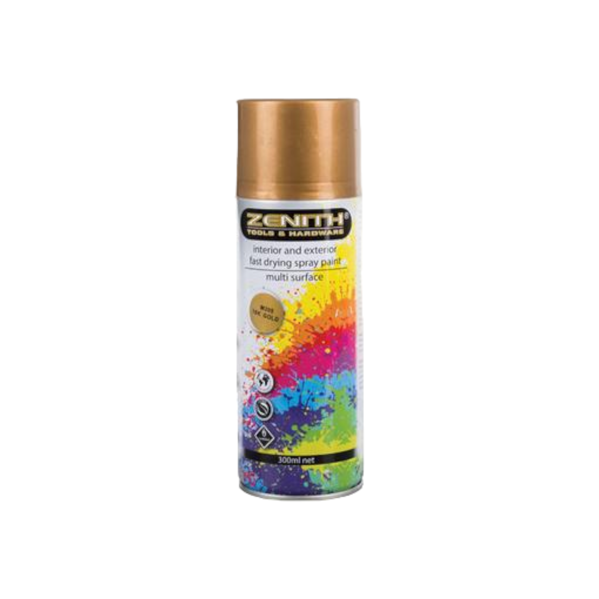 Spray Paint Gold or Silver Zenith 300ml