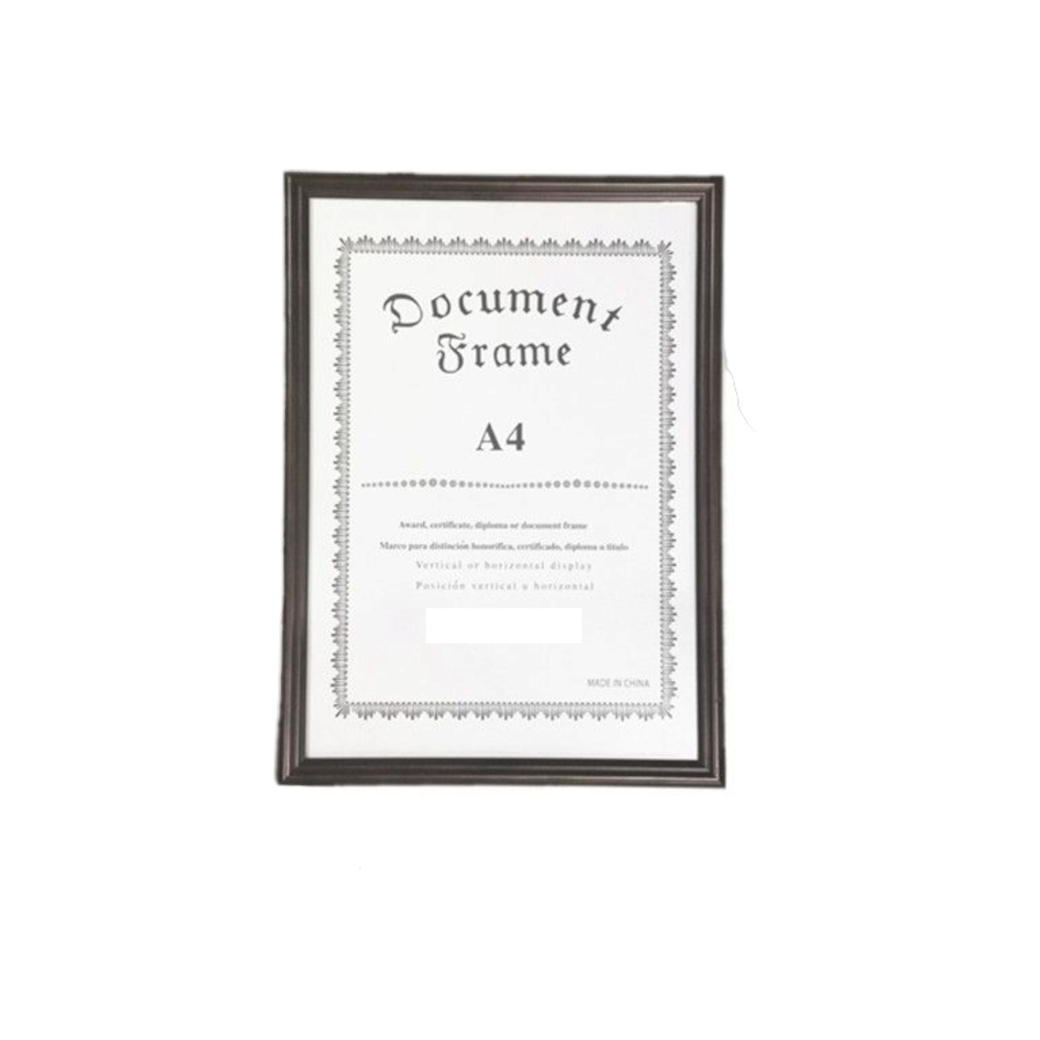 A4 Frame Picture-Document Dark Brown