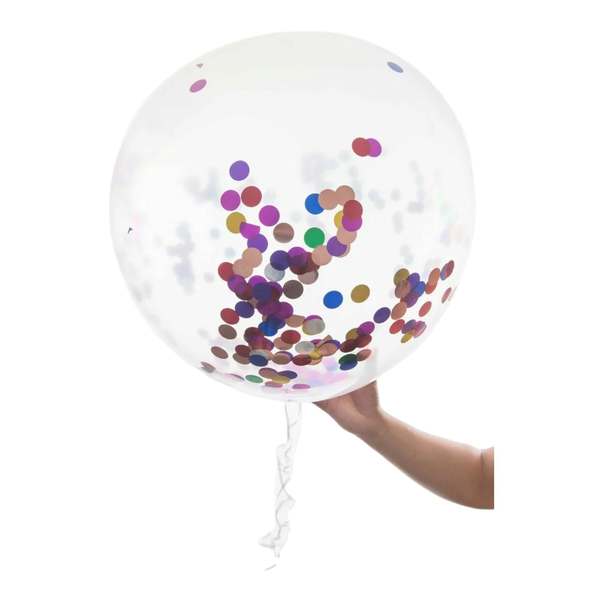 Bobo Balloon Clear 24inch Helium Grade with Small Confetti LJ801