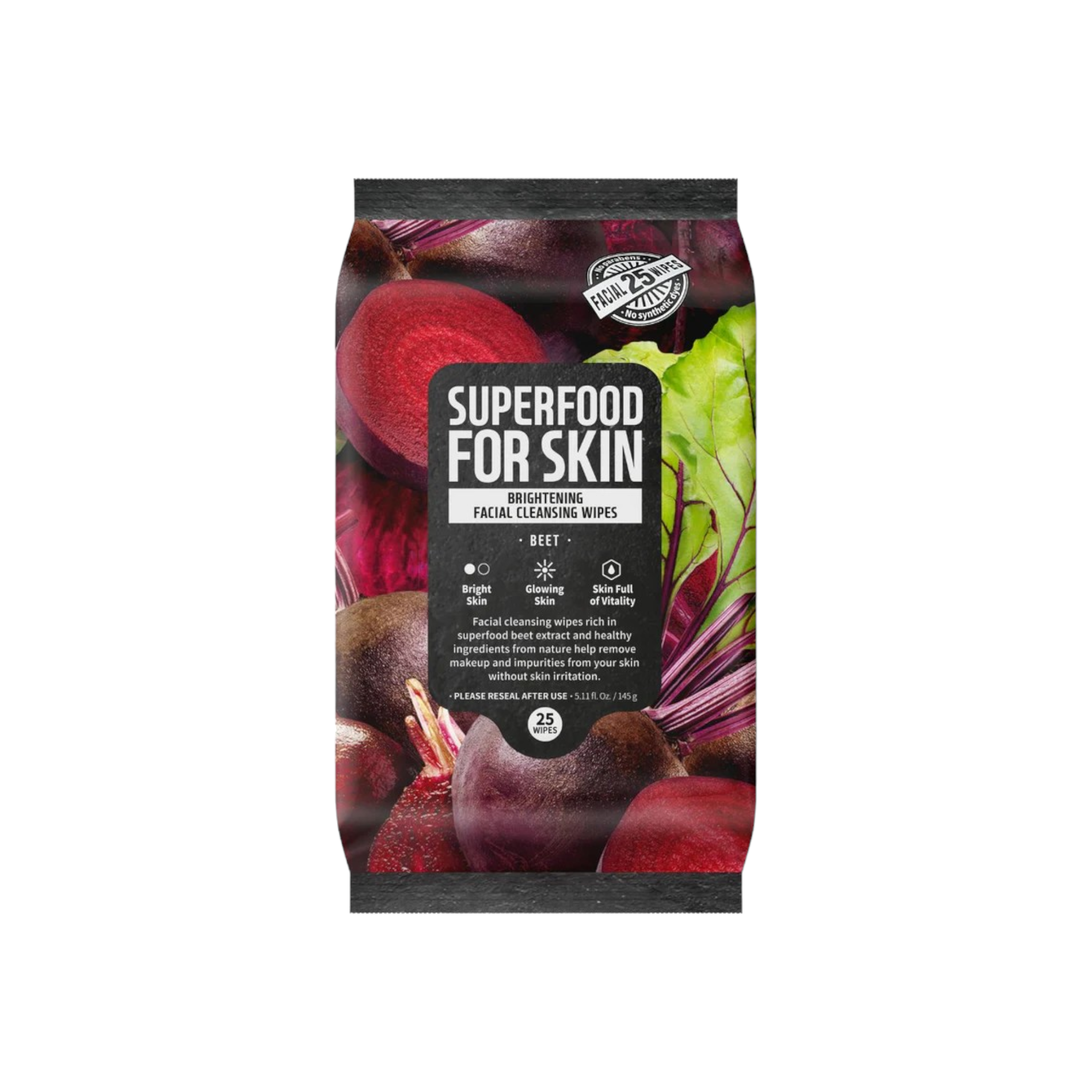 Farmskin Superfood Beetroot Cleansing Brightening Wipes