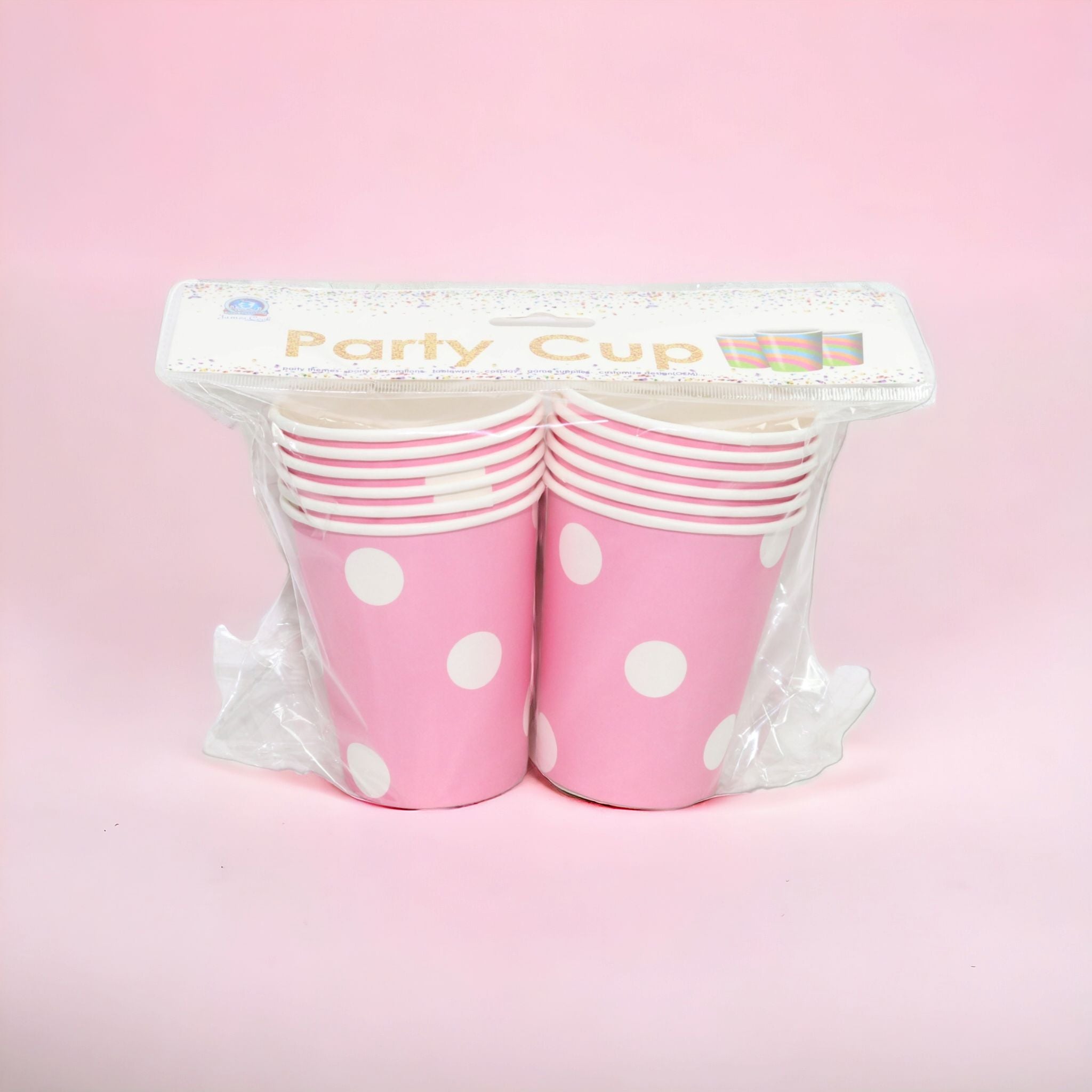 Disposable Party Paper Cups Polka Dot 12pack