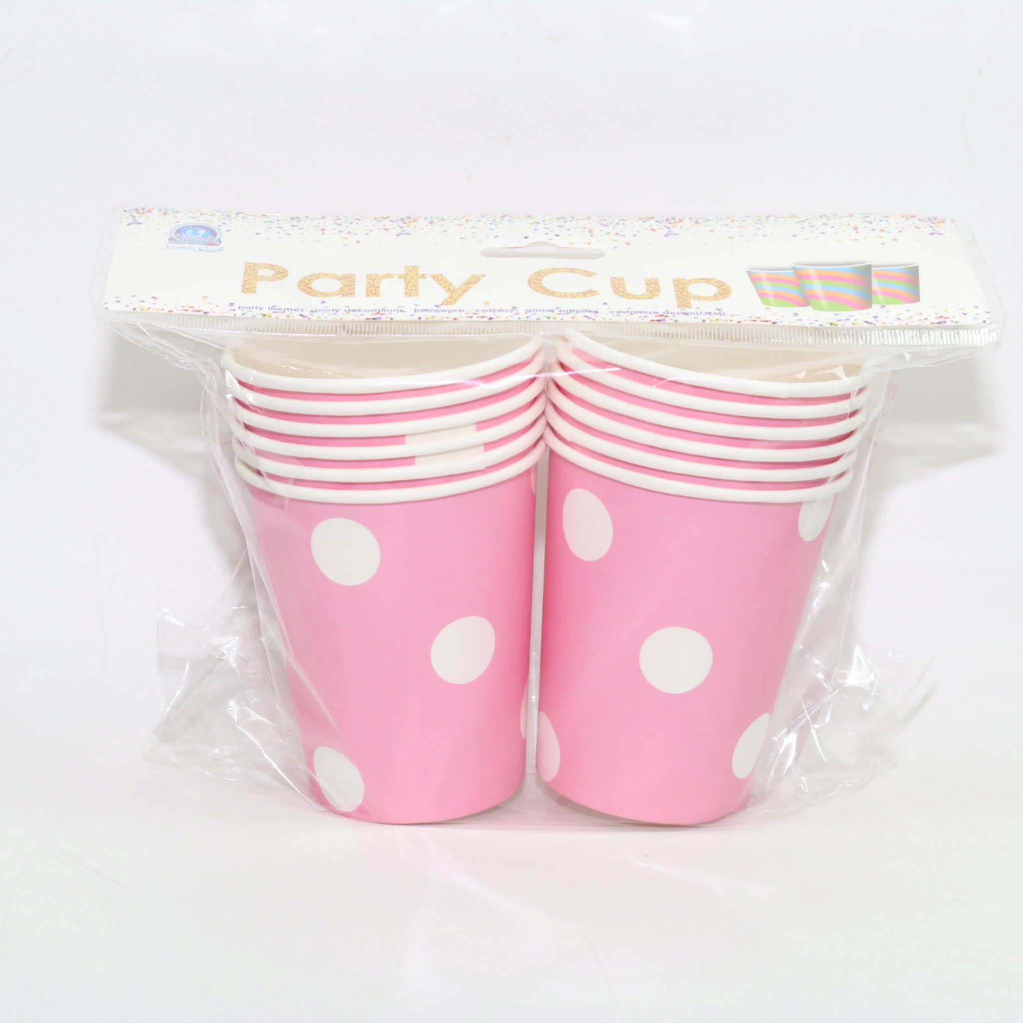 Disposable Party Paper Cups Polka Dot 12pack