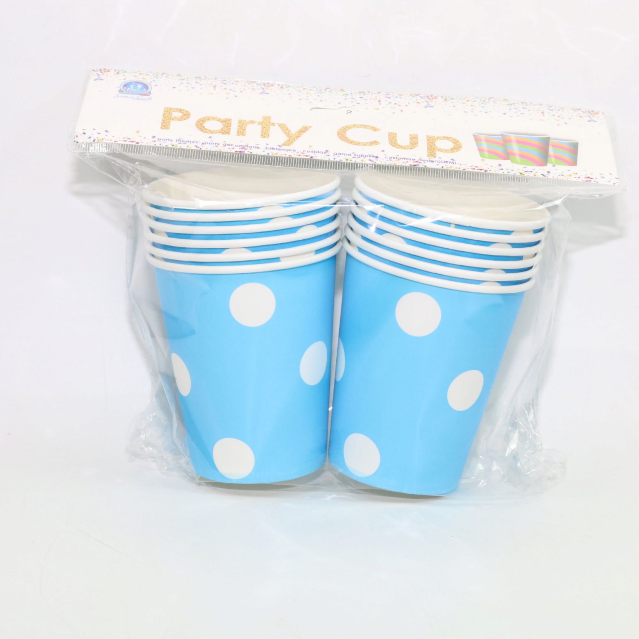 Disposable Party Paper Cups Polka Dot 12pack