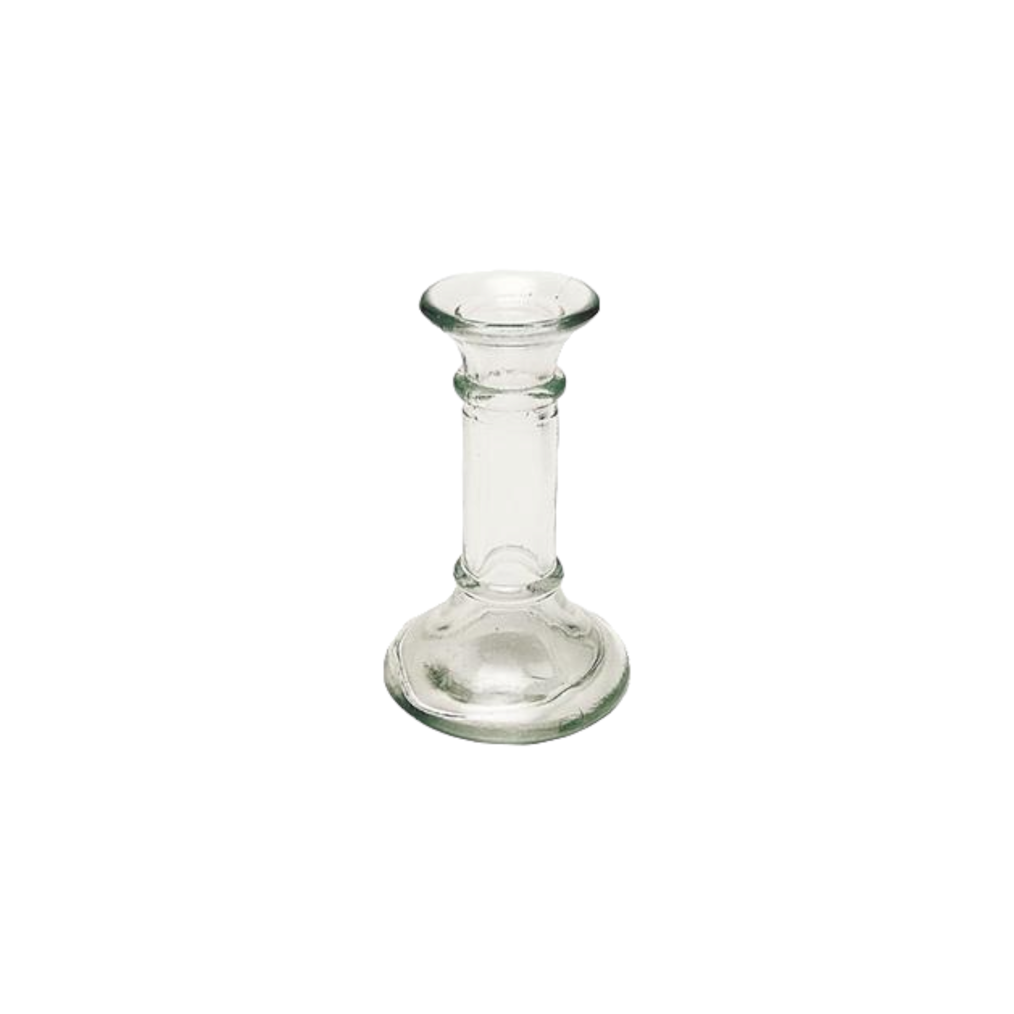 Glass Candle Holder 13.5cm Clear