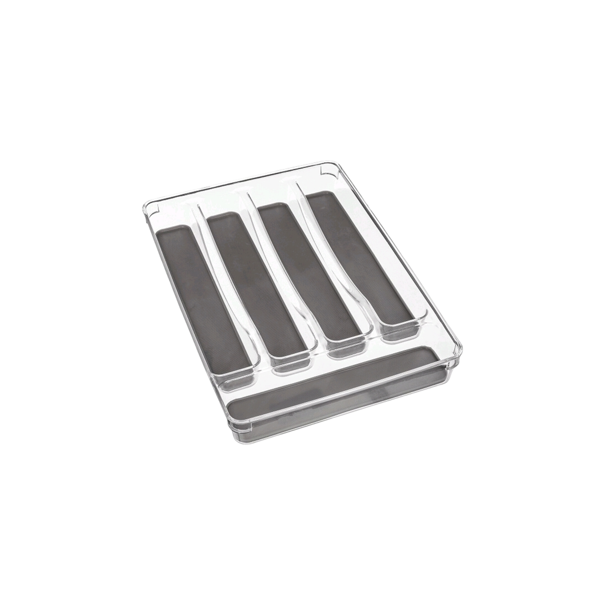 Acrylic Cutlery Holder 5-Compartment Division Non Slip