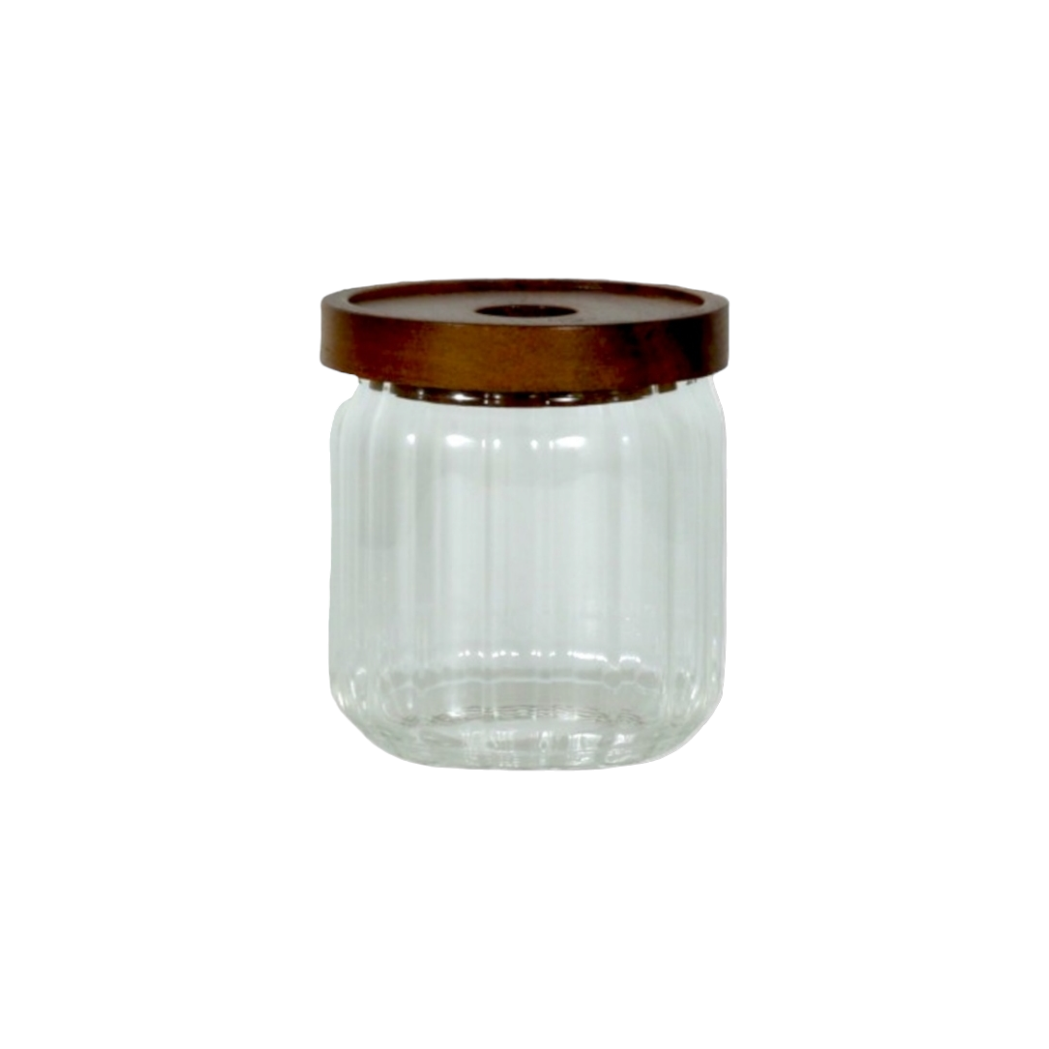 Glass Canister Jar 450ml with Acacia Lid 450ml