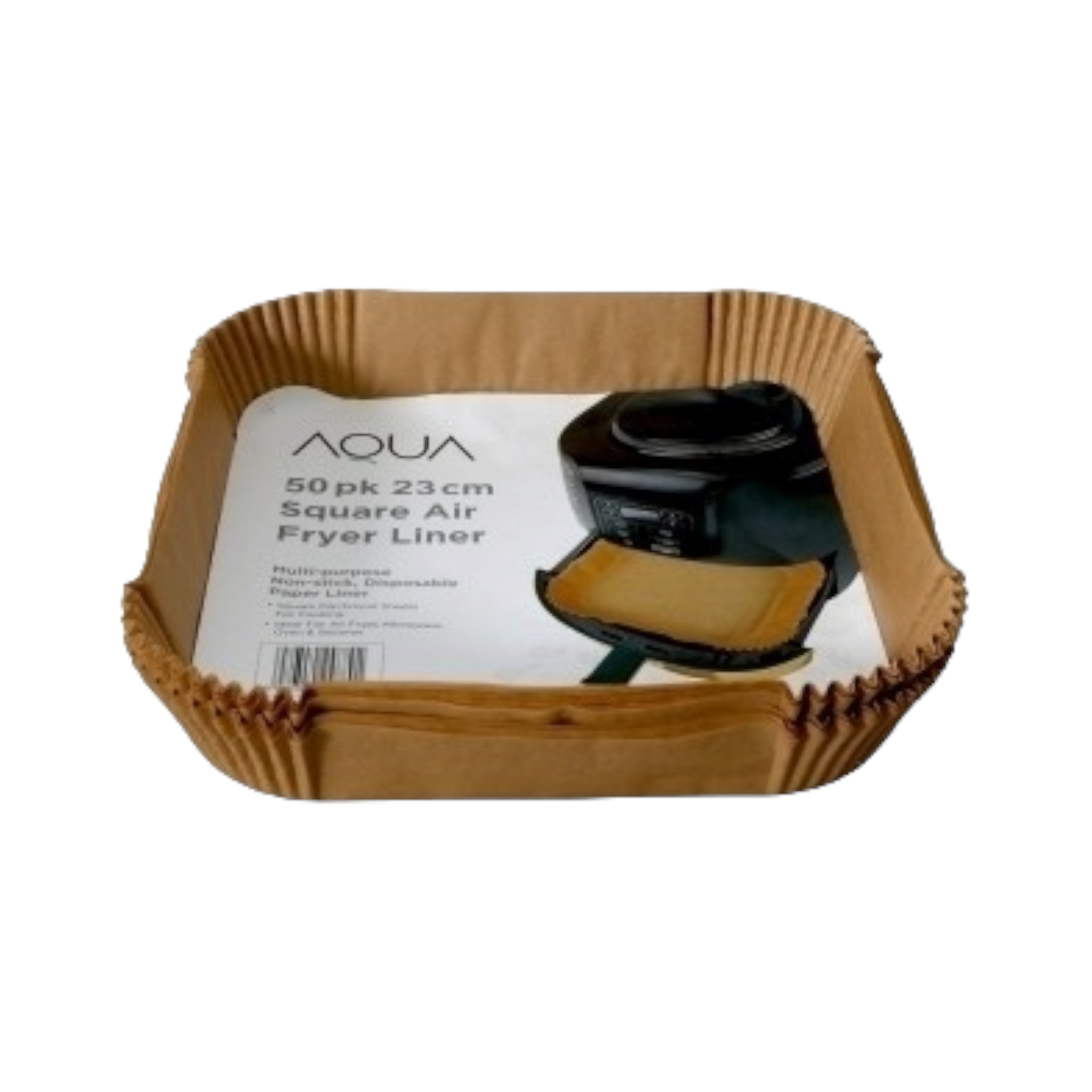 Aqua Air Fryer Greaseproof Paper Liner Square 20x20cm 50pcs