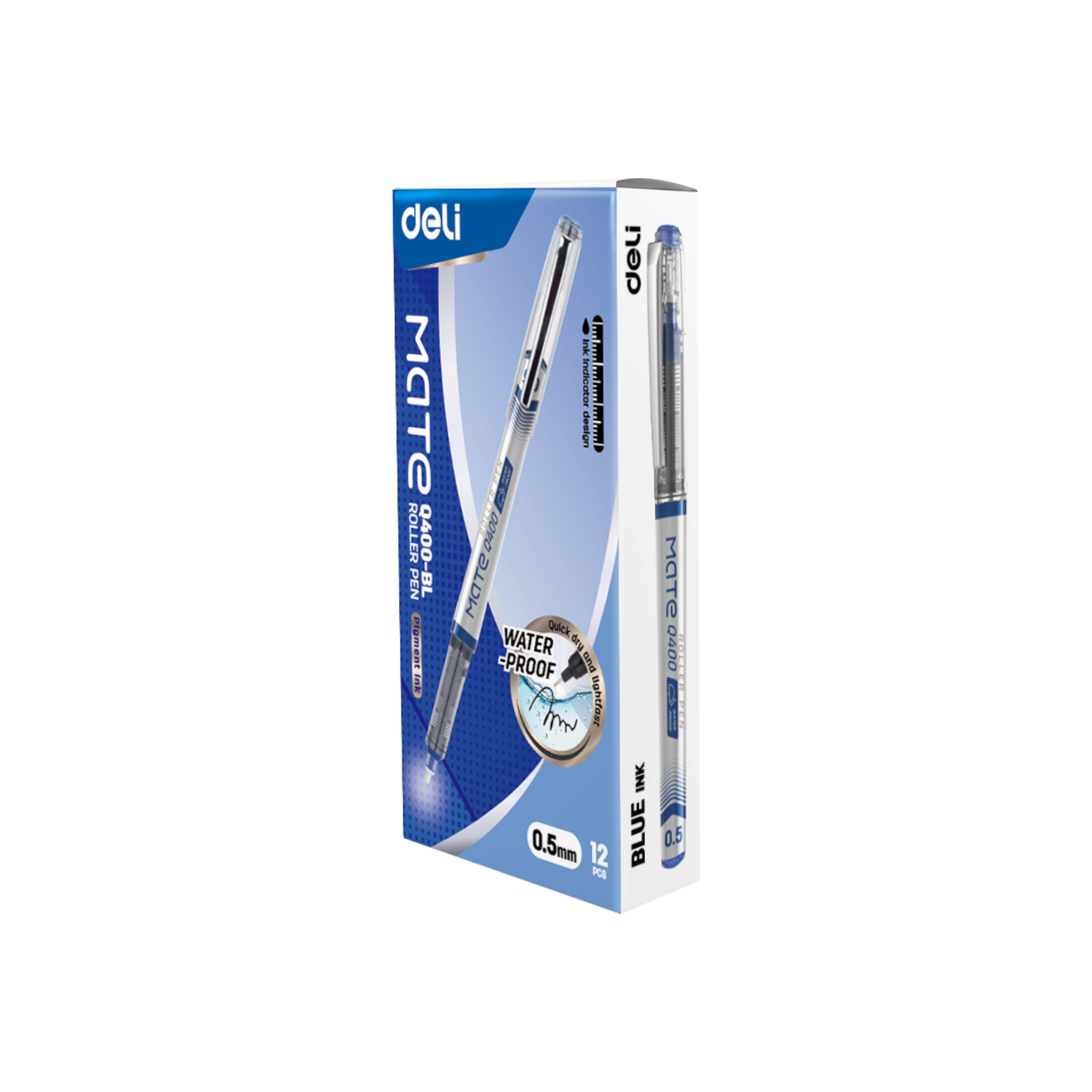 Deli Mate Roller Pen Needle Tip 0.5mm Blue