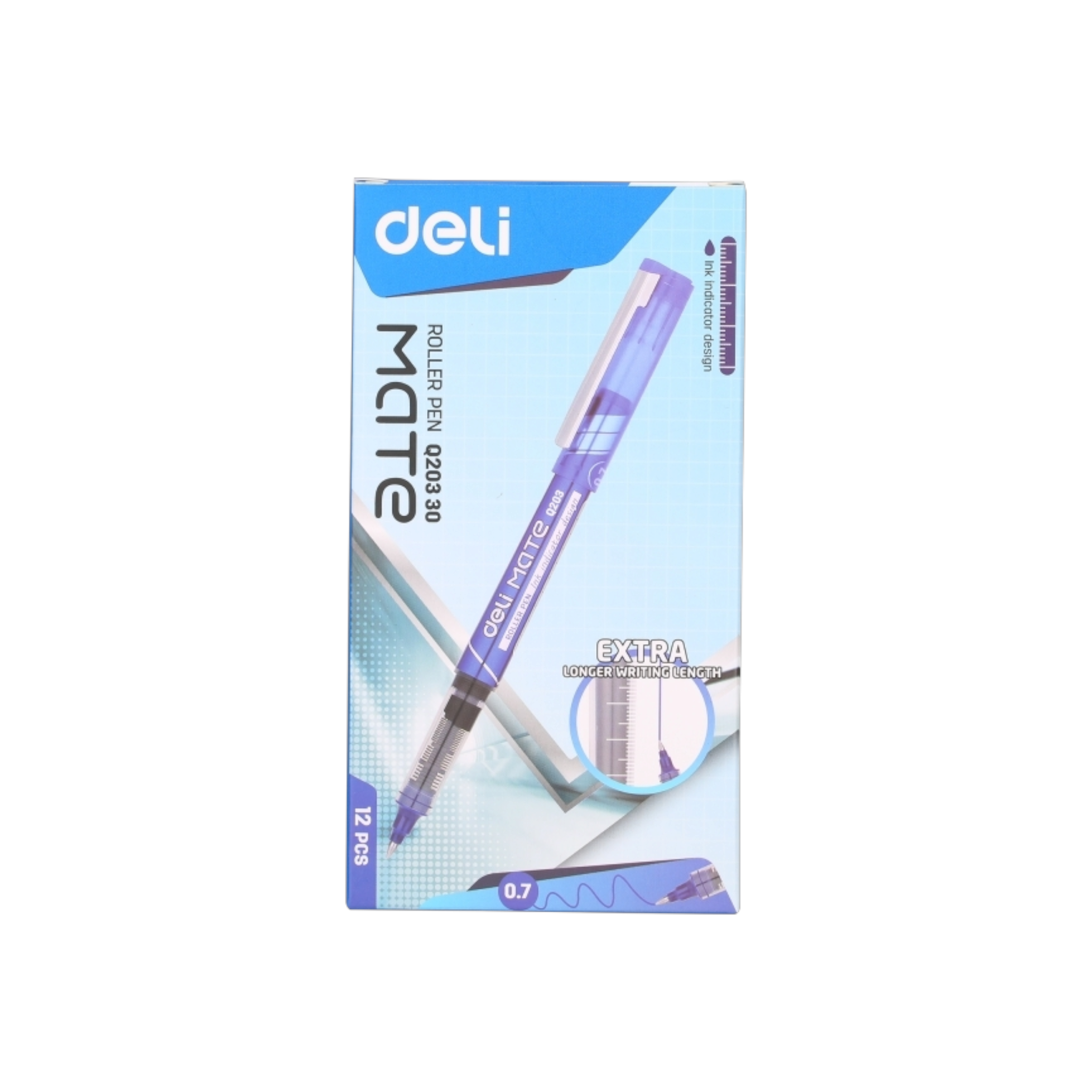 Deli Mate Roller Pen 0.7mm Blue Ink EQ20330 1pc