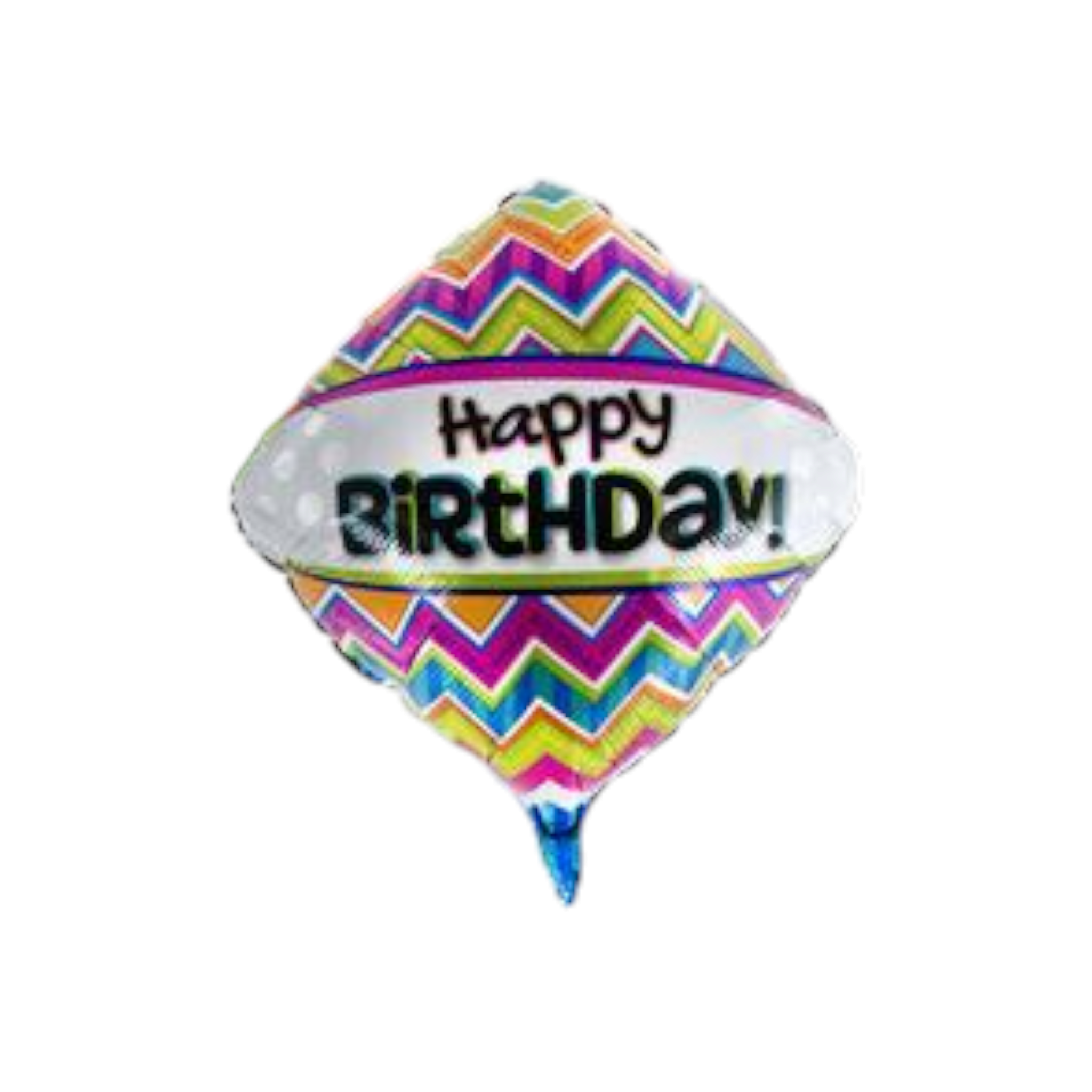 Happy Birthday Air Filled Balloon with Stick 45cm