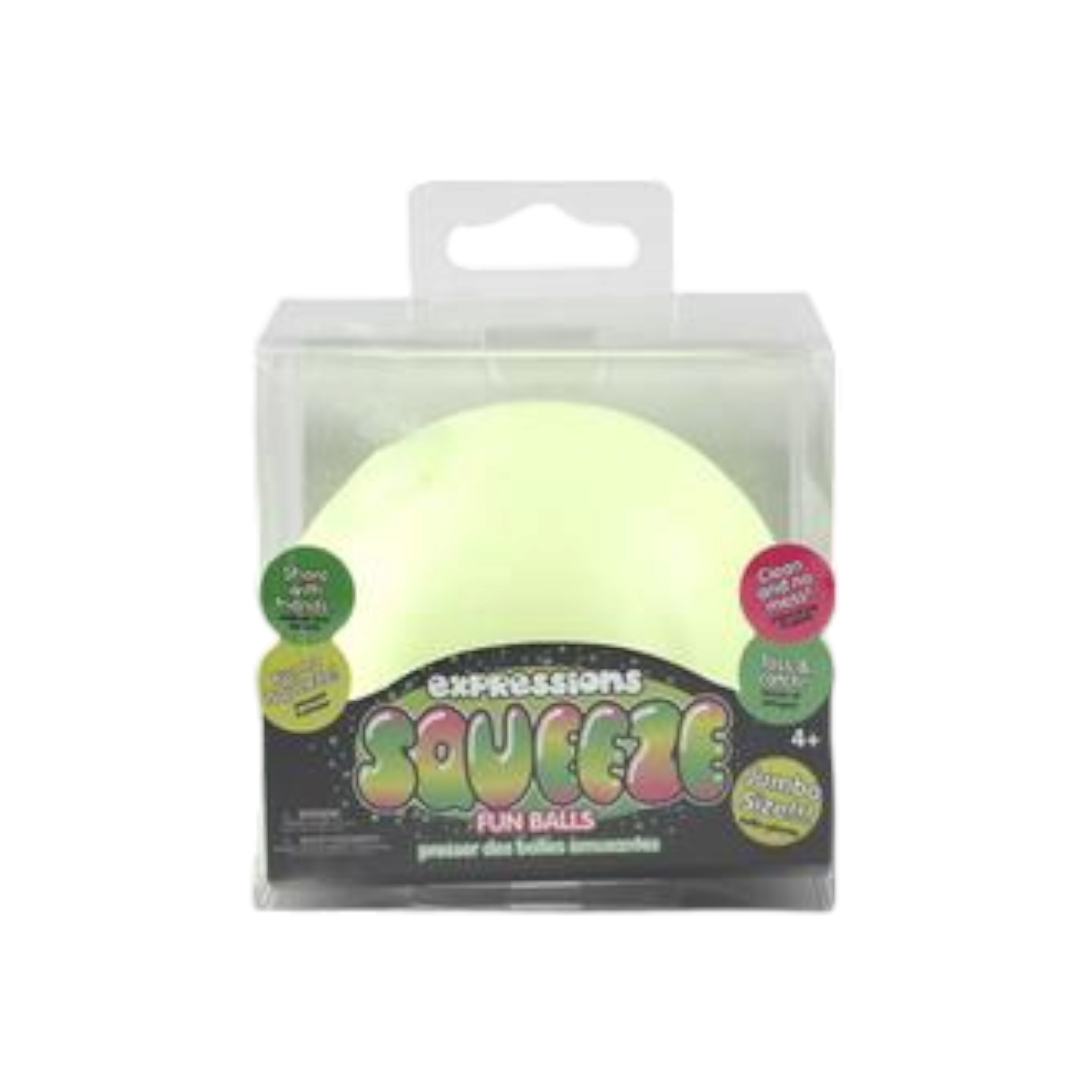 Novelty Ball Stress Glow In Dark 8cm