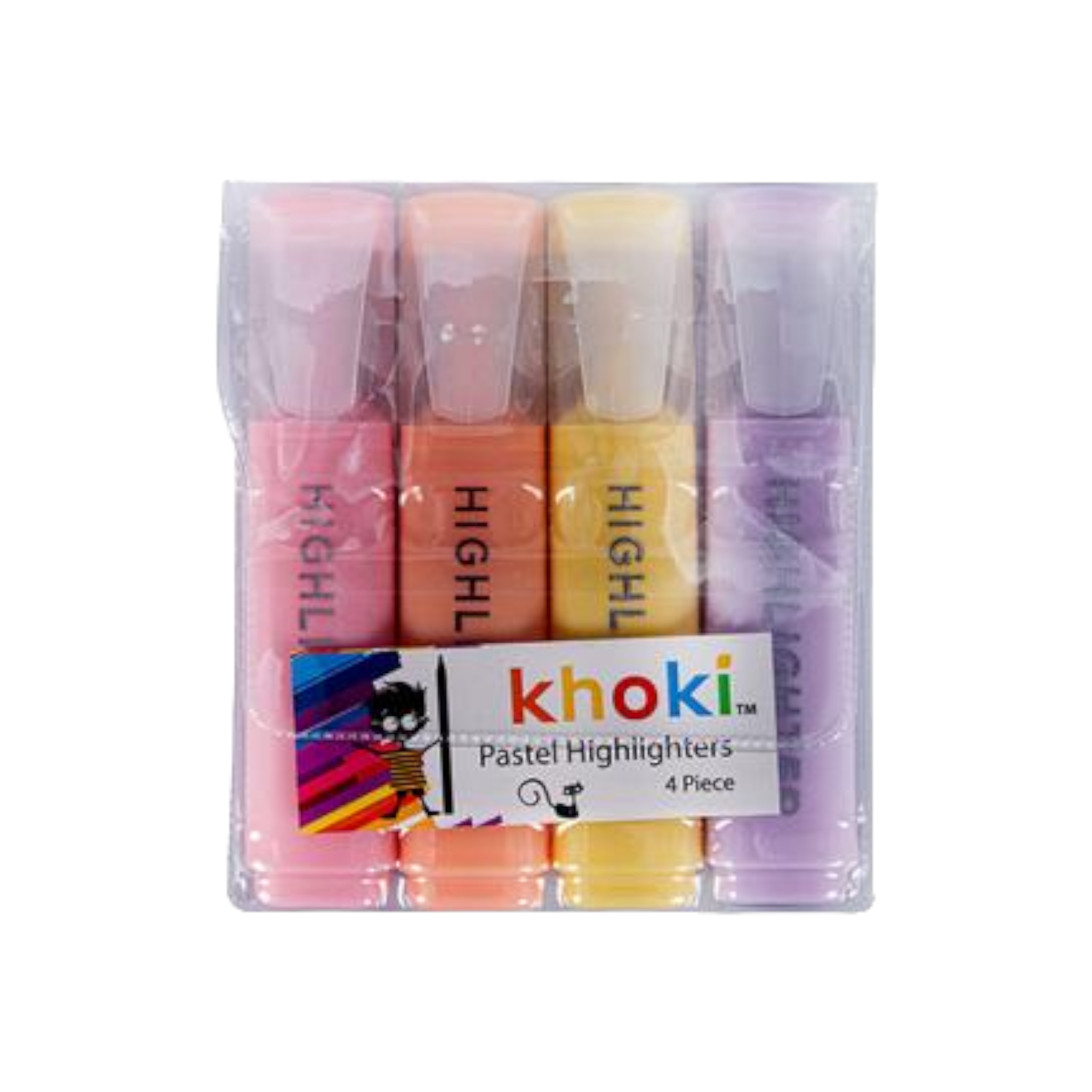 Khoki Pastel Highlighters 4pc