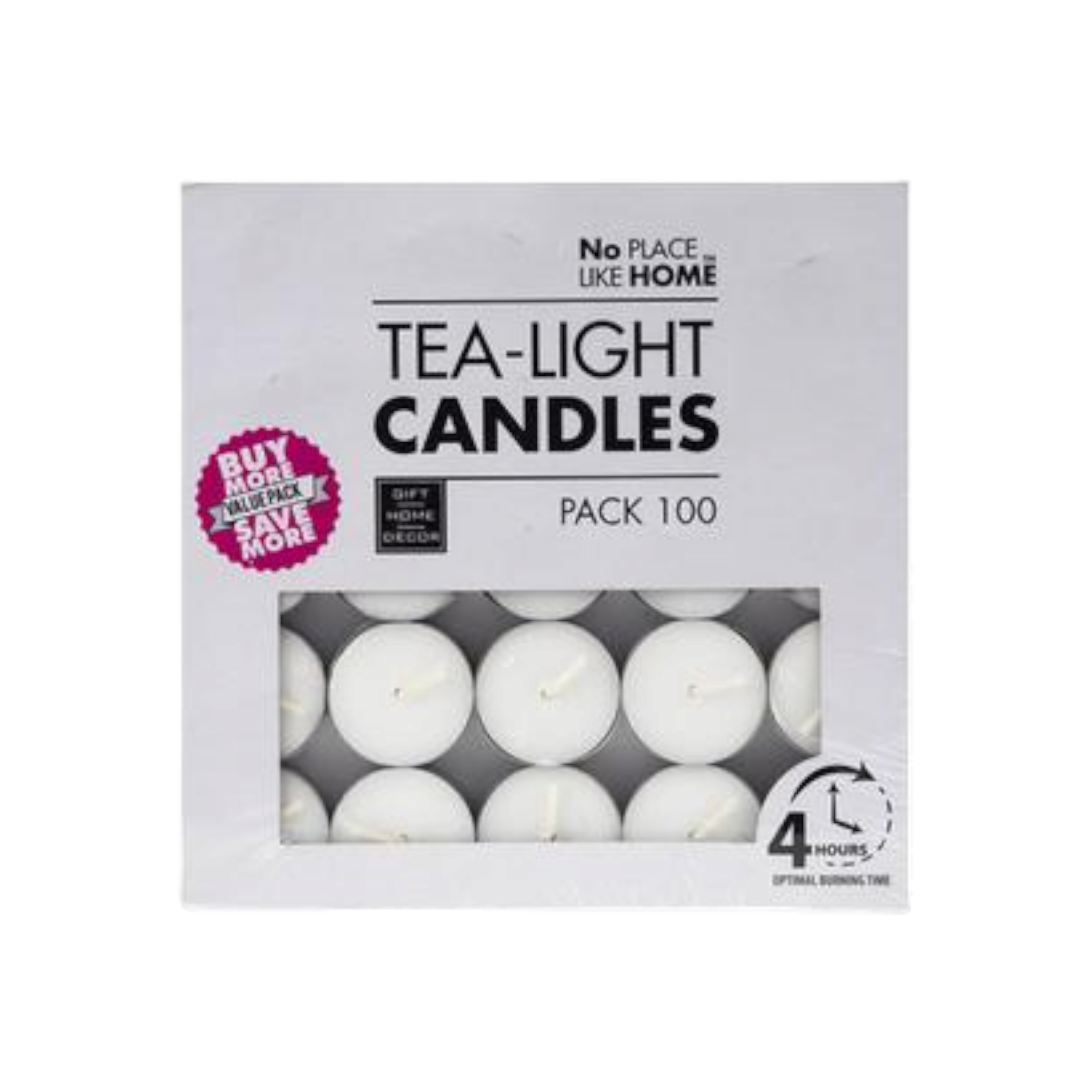Tealight Candles White 3.5cm 100pack