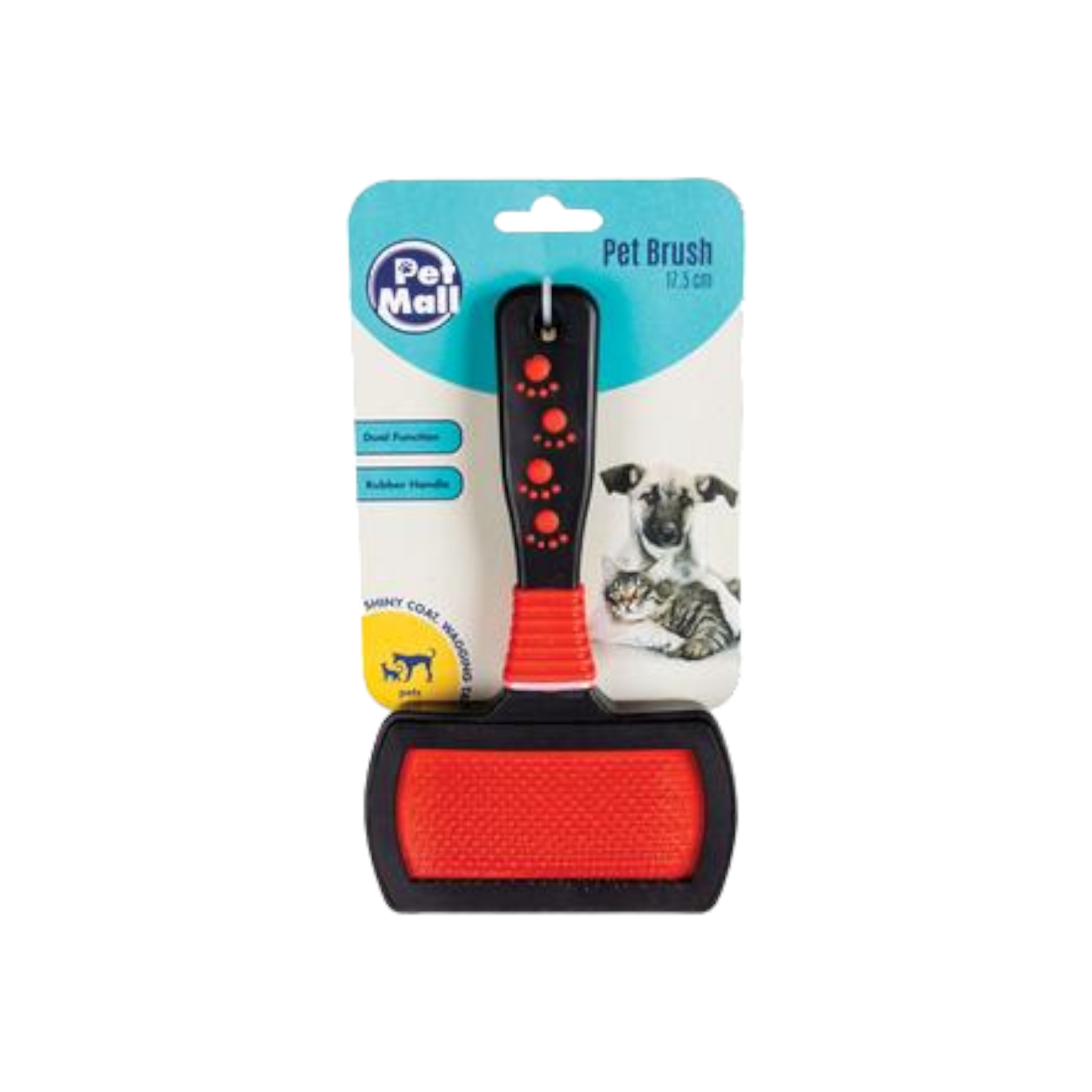 Pet Mall Dog/Cat Brush Rubber Wide 2 Function