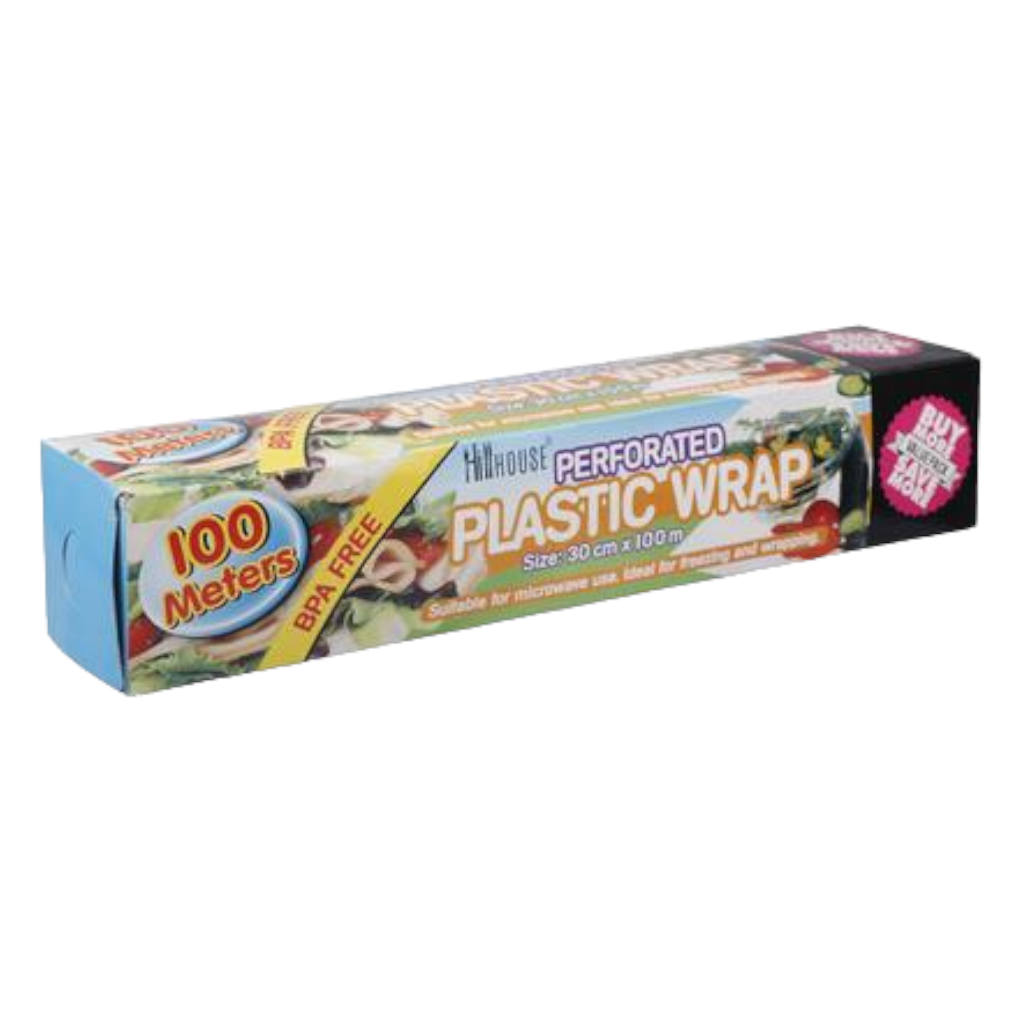 Perforated Plastic Wrap Roll 30cmx100m - Disposable Foilene Separating Sheets