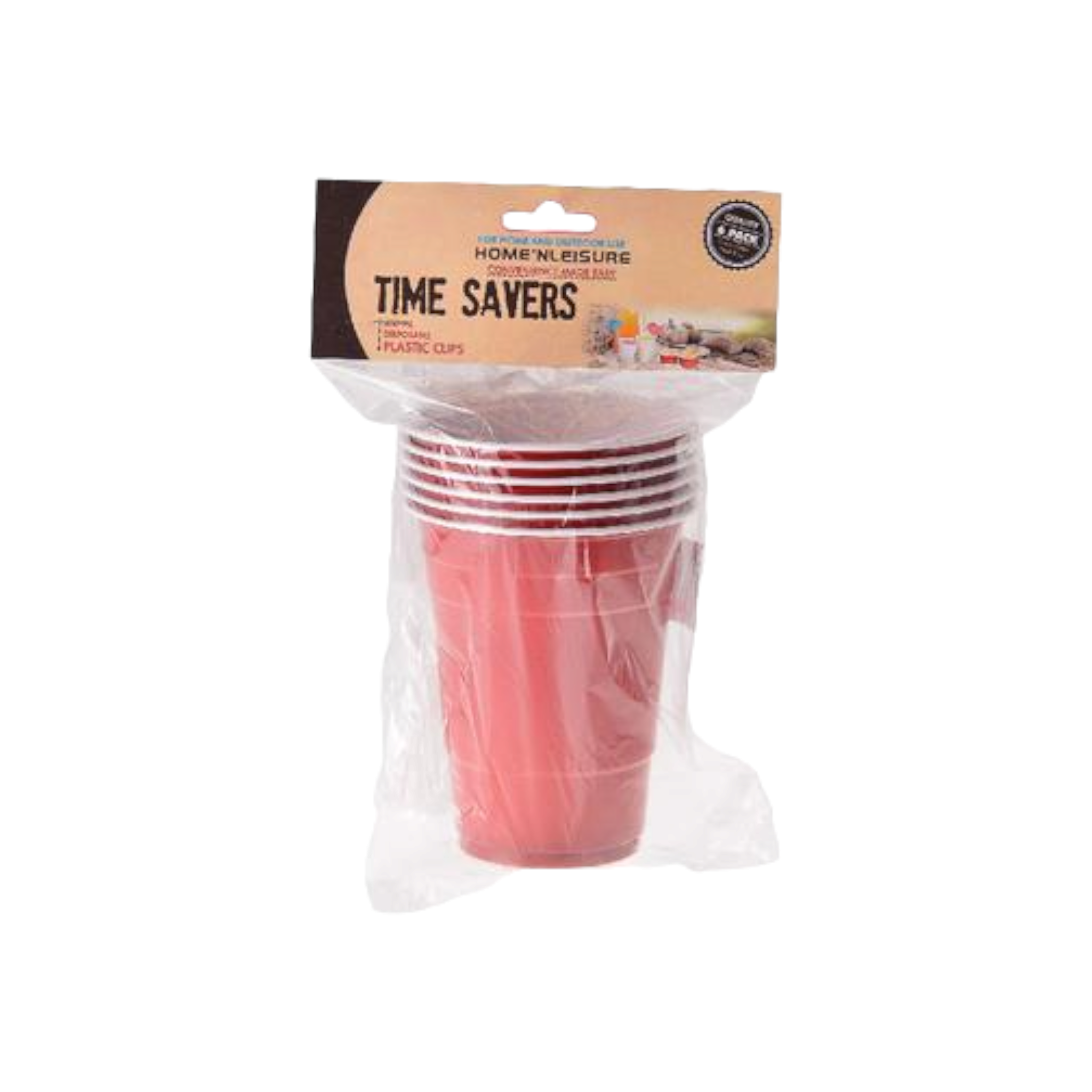 Time Savers 450ml Disposable Picnic Plastic Cup 60pack