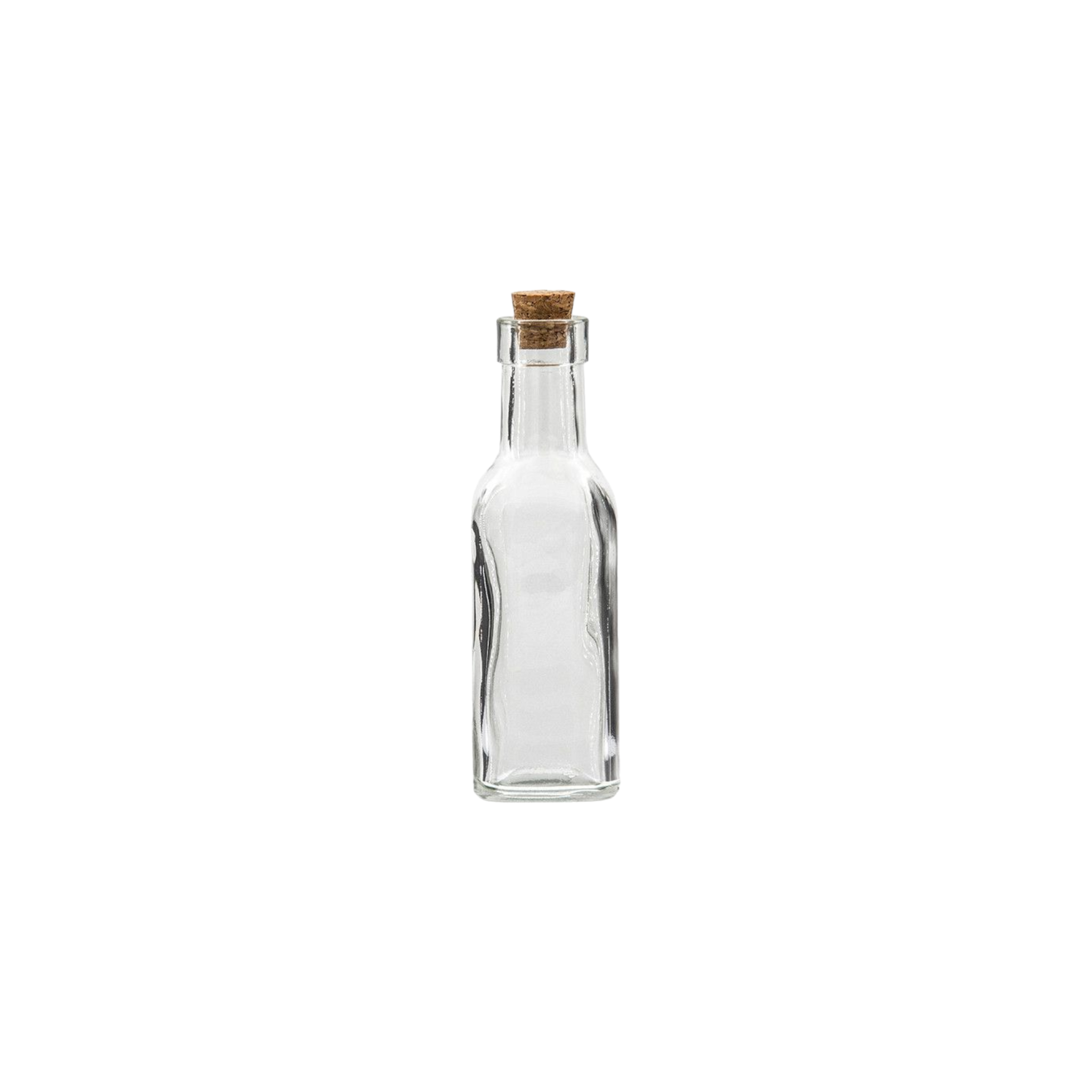 Regent Glass Bottle 170ml Square with Cork Lid 1pc 15093