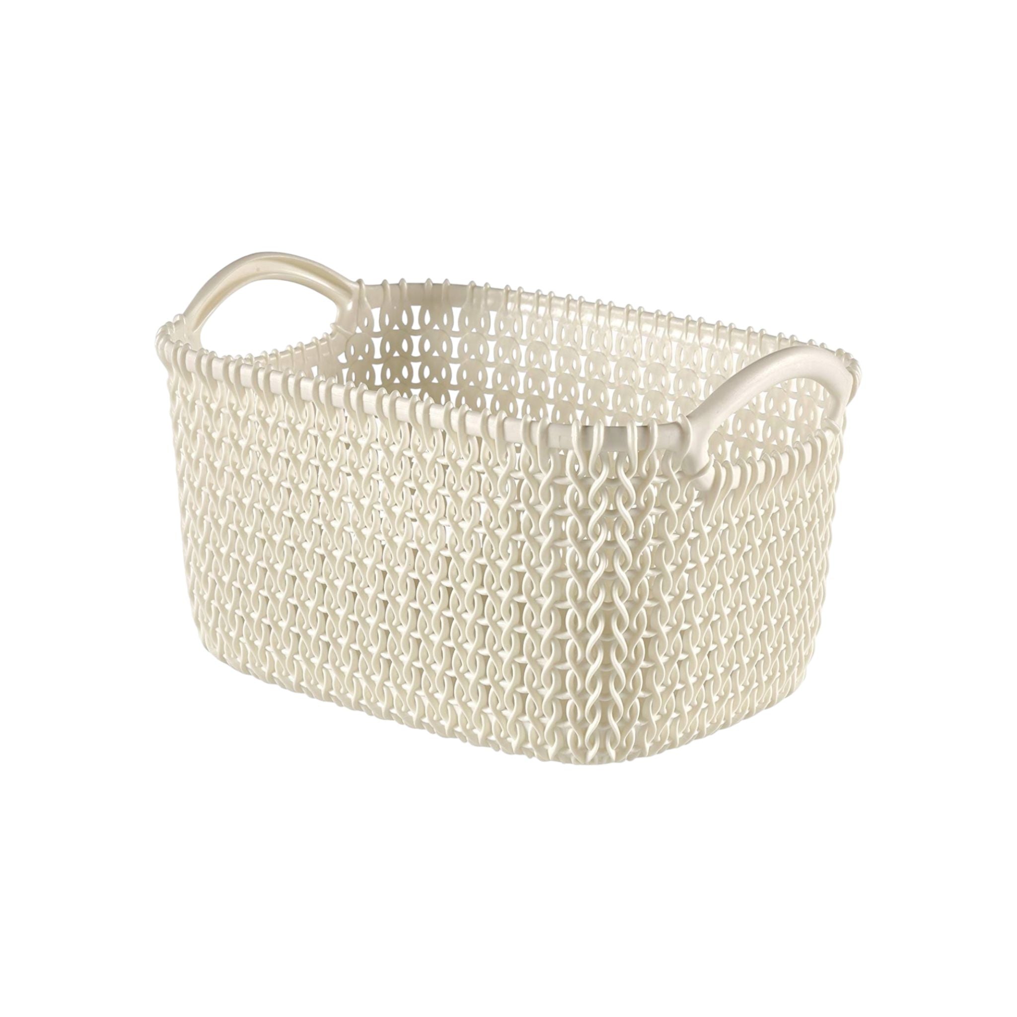 Laundry Knit Carry Basket Plastic Big with Handle