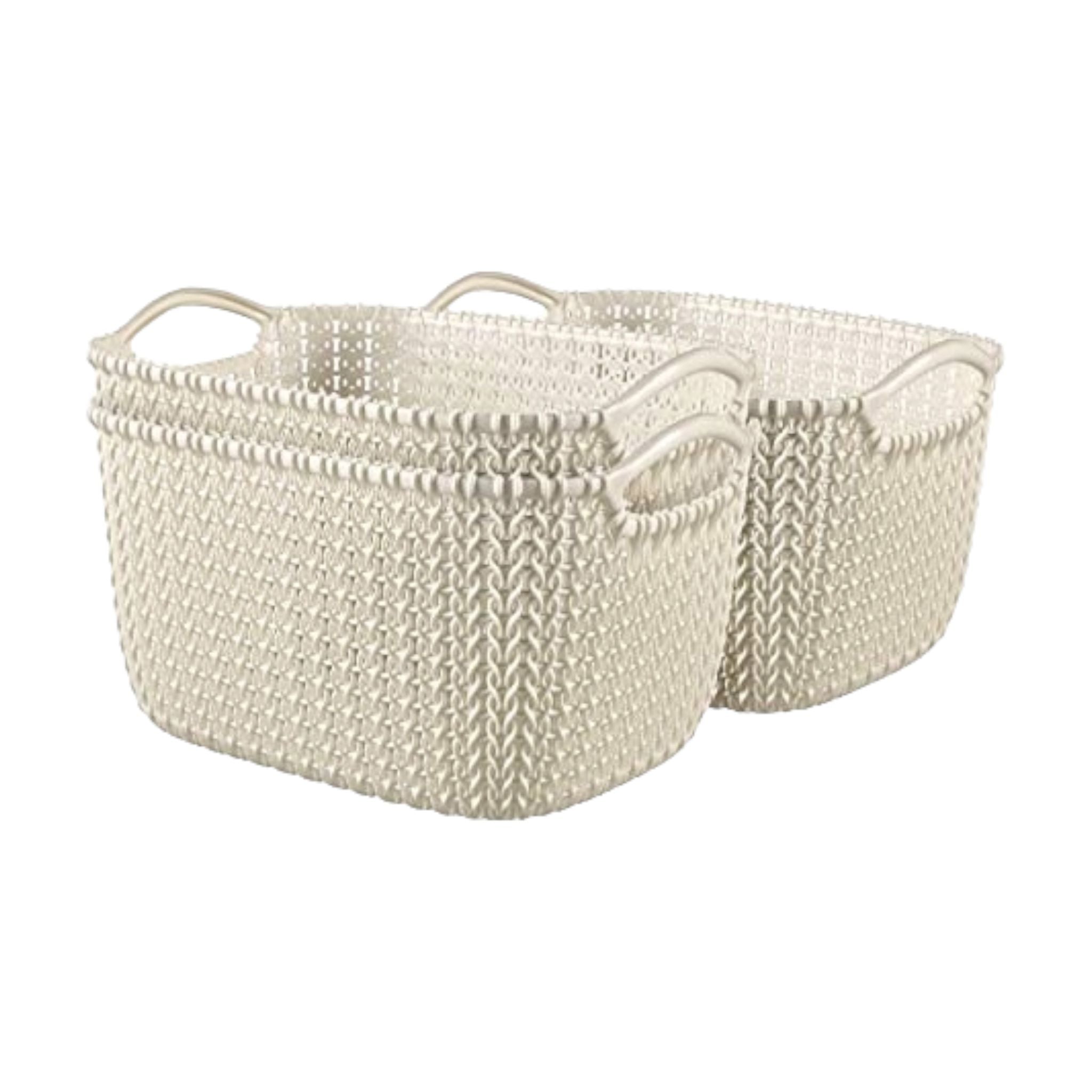 Laundry Knit Carry Basket Plastic Big with Handle