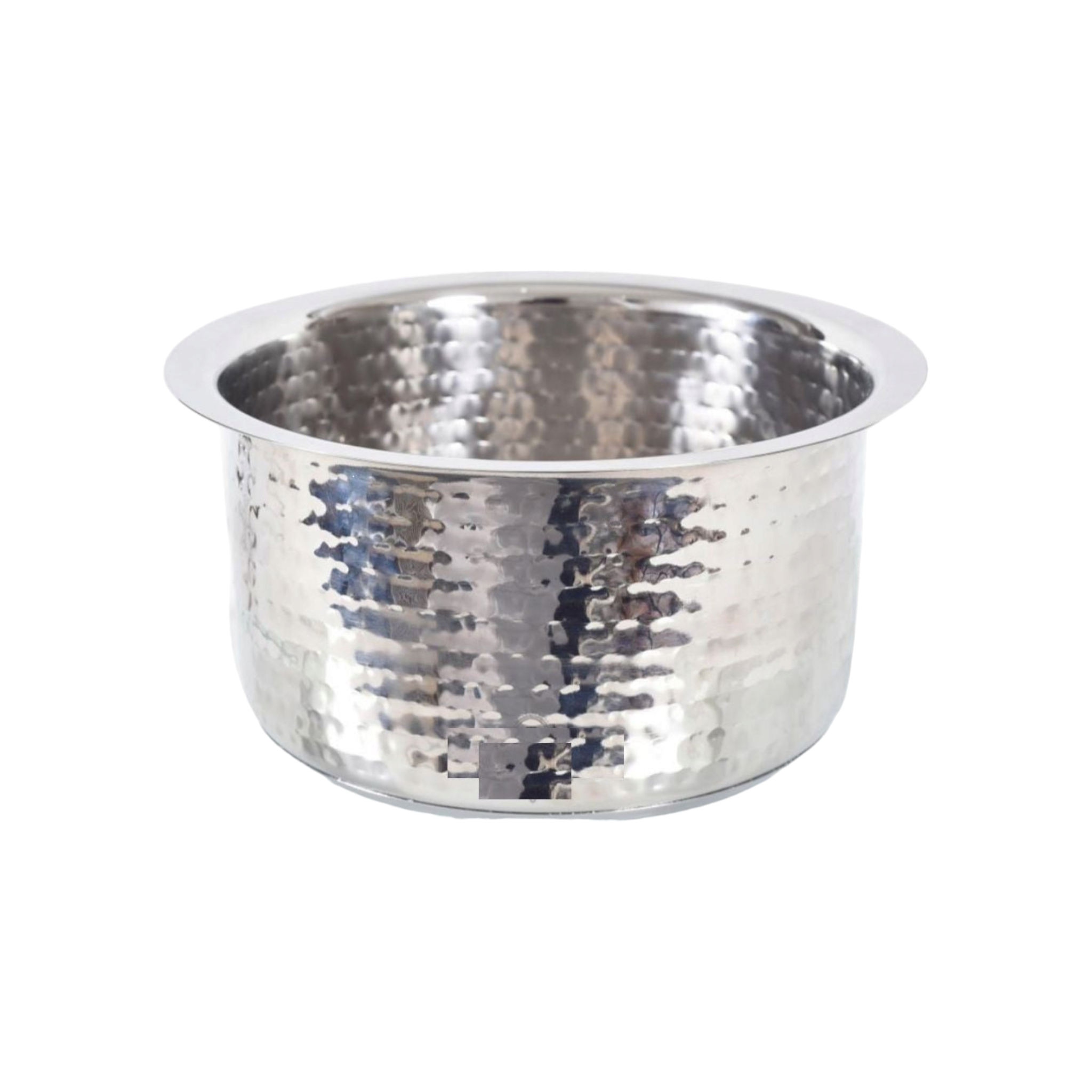 Aluminium Indian Hammered Deep Pot 9.8L with Lid No.21 Round Heavy Duty 6222