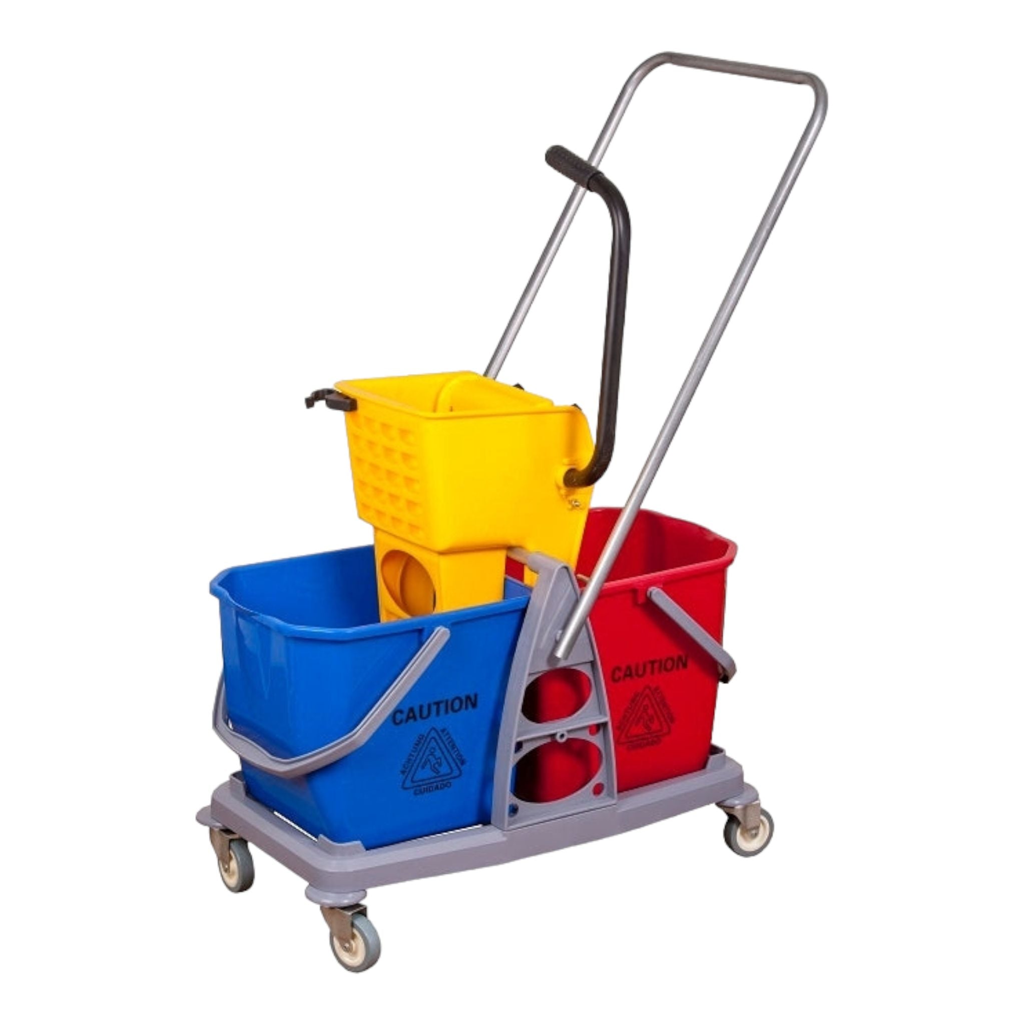 50L Double Mop Bucket with Wringer Trolley