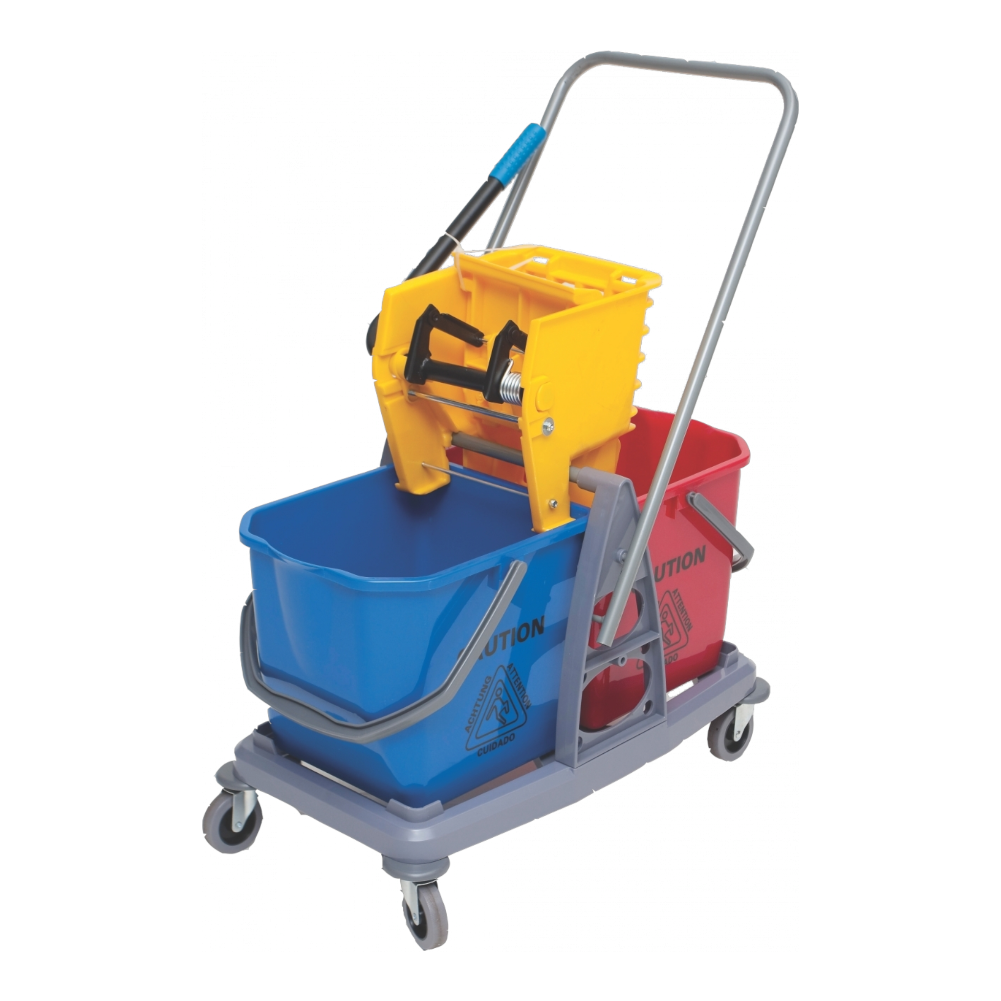 50L Double Mop Bucket with Wringer Trolley