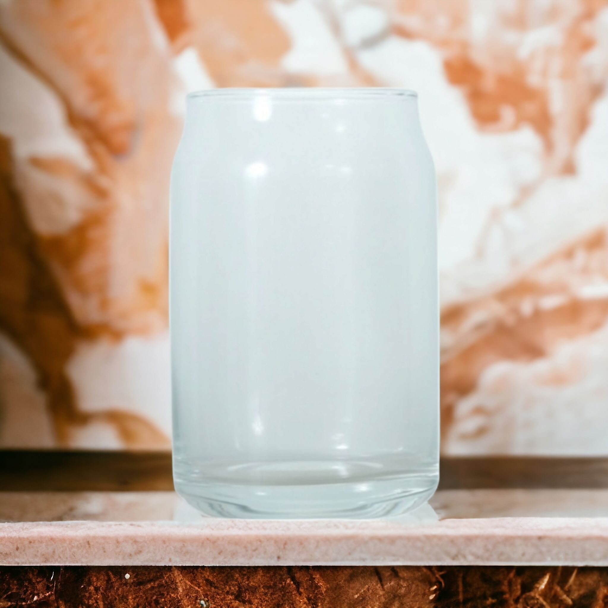 Aqua Glass Drinking Can Tumbler 435ml Gift Box Set of 4