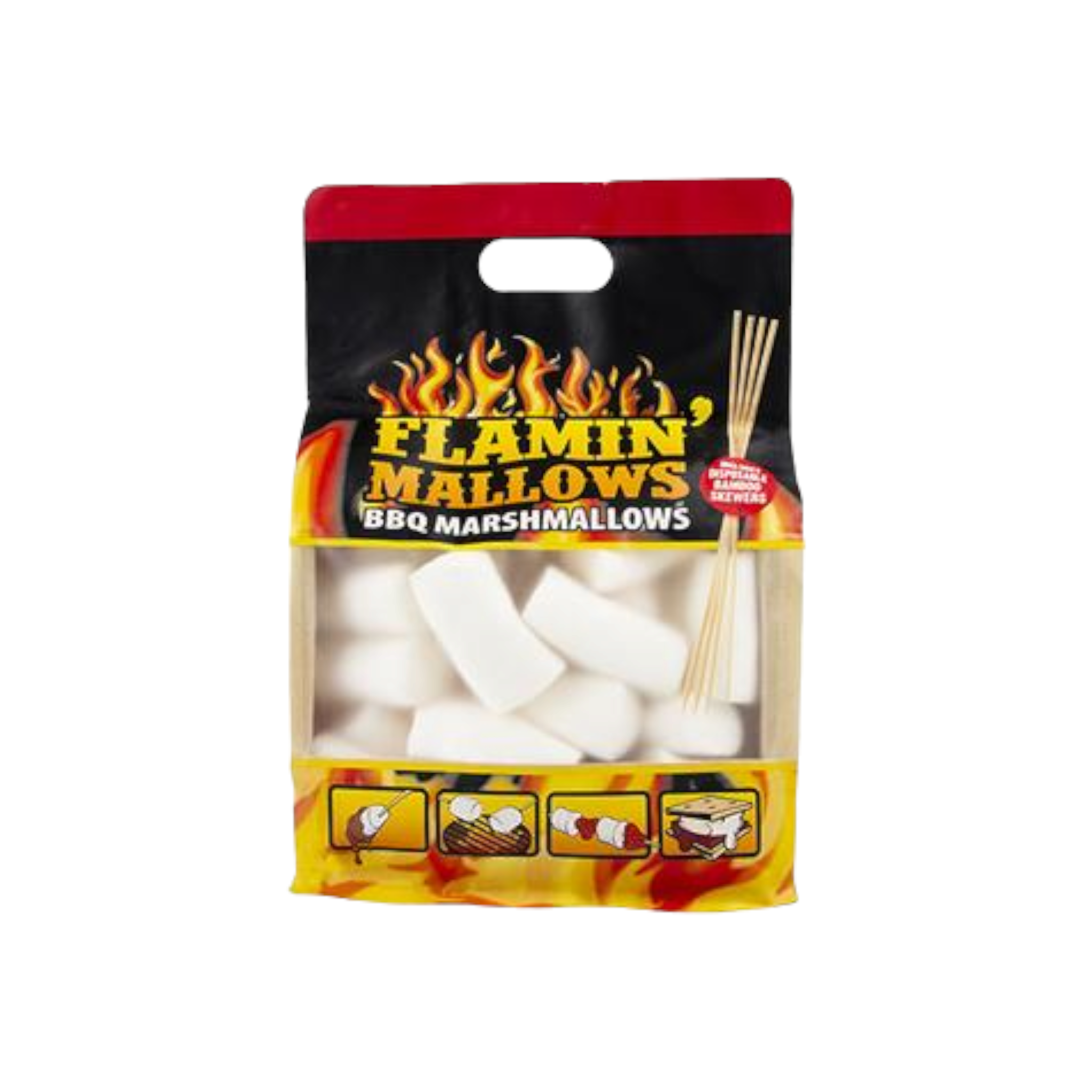 BBQ Flaming Braai Marshmallows  400g with Chopsticks