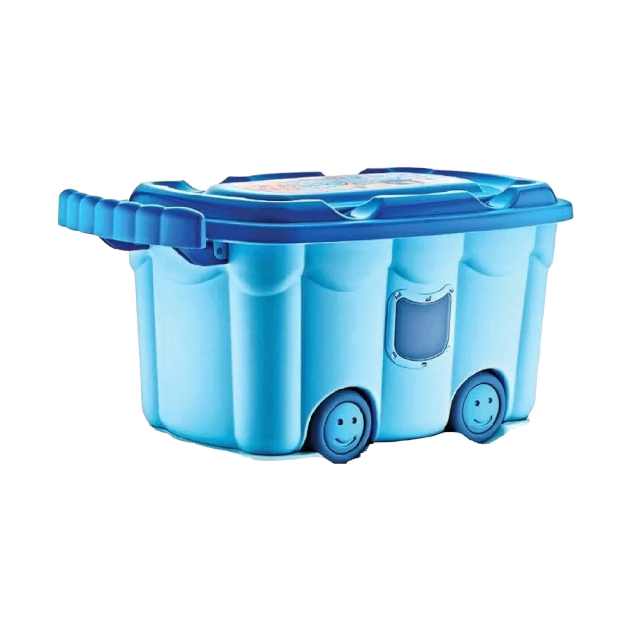 50L Pastel Kids Wheelie Storage Container Box with Handle