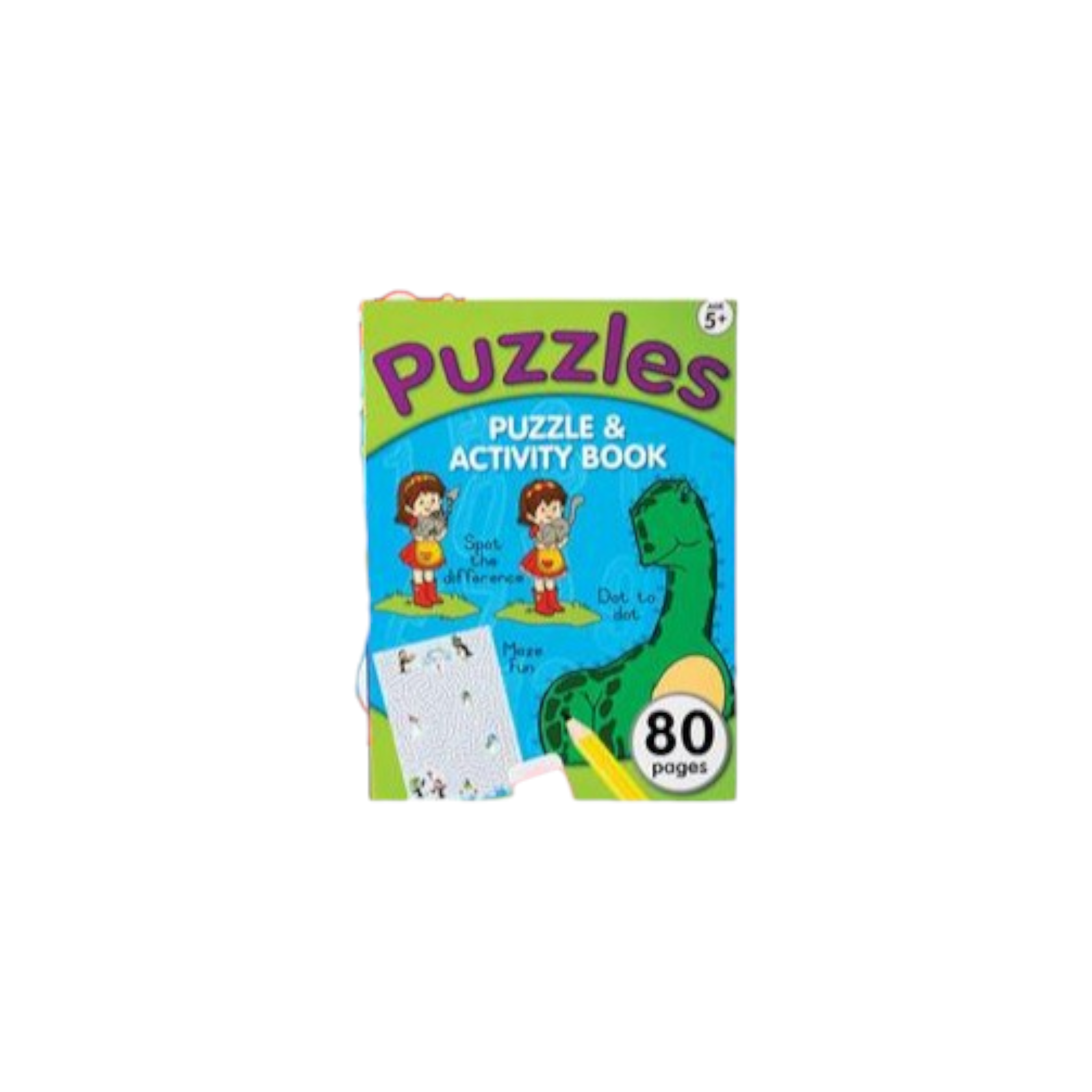 Educational Workbook 80pg Numbers-Alphabets-Puzzles