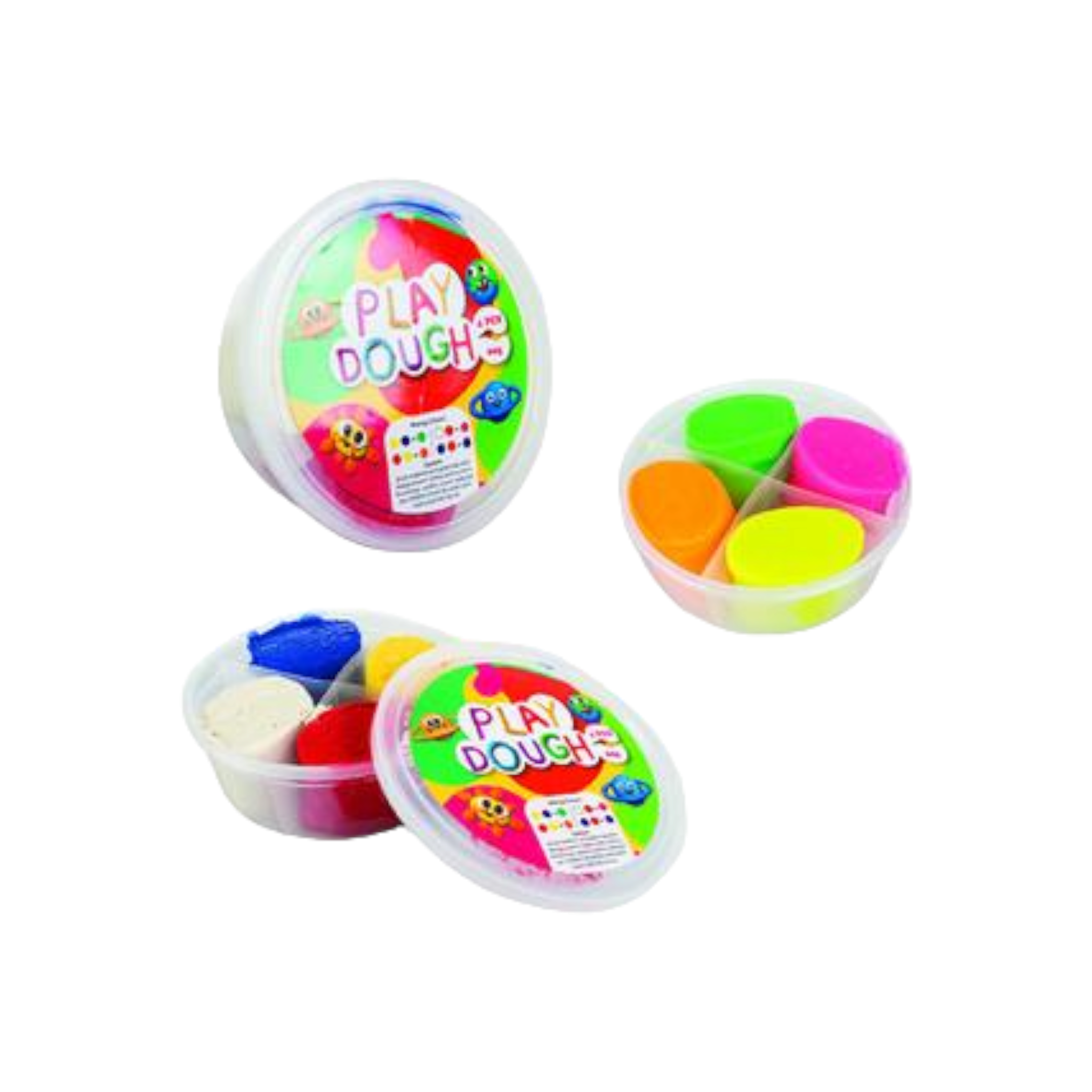 Edu Kids Play Dough Tub 4-Colors Set 60g