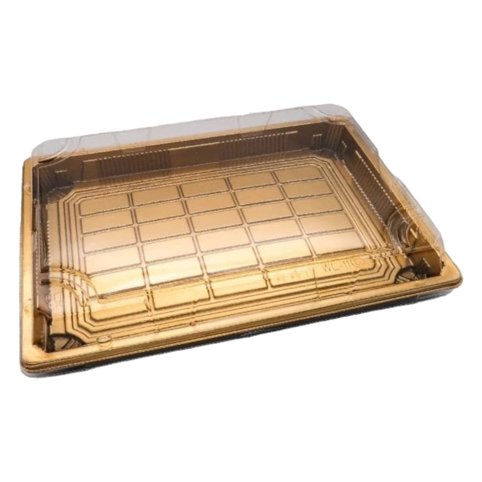 Disposable Serving To Go Plastic Tray Box with Clear Lid 255x185x20mm