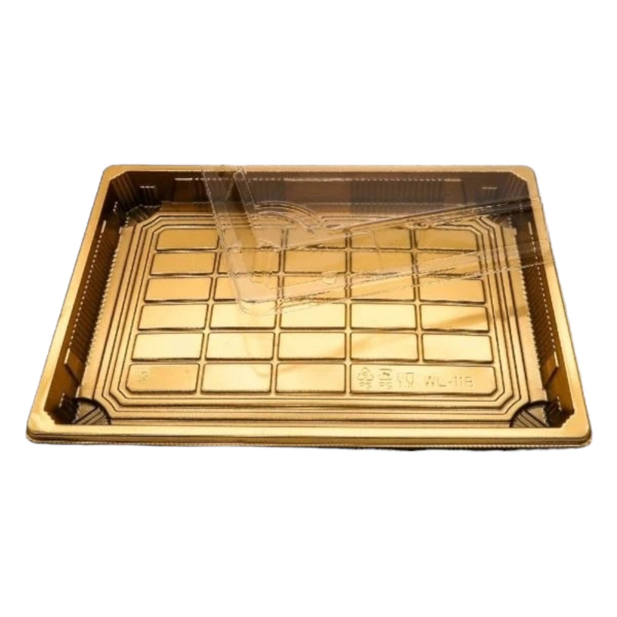 Disposable Serving To Go Plastic Tray Box with Clear Lid 255x185x20mm