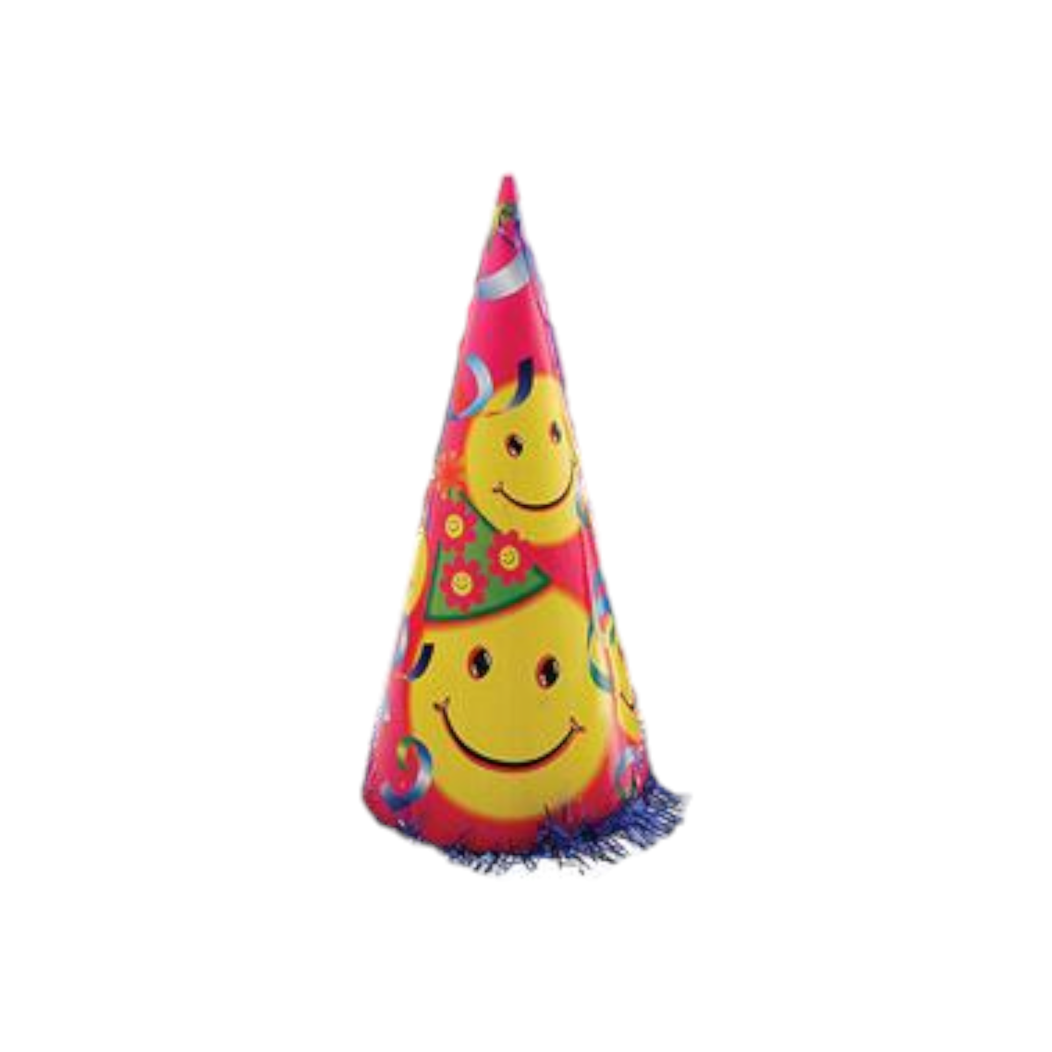 Party Cone Hat 37cm with Tinsel