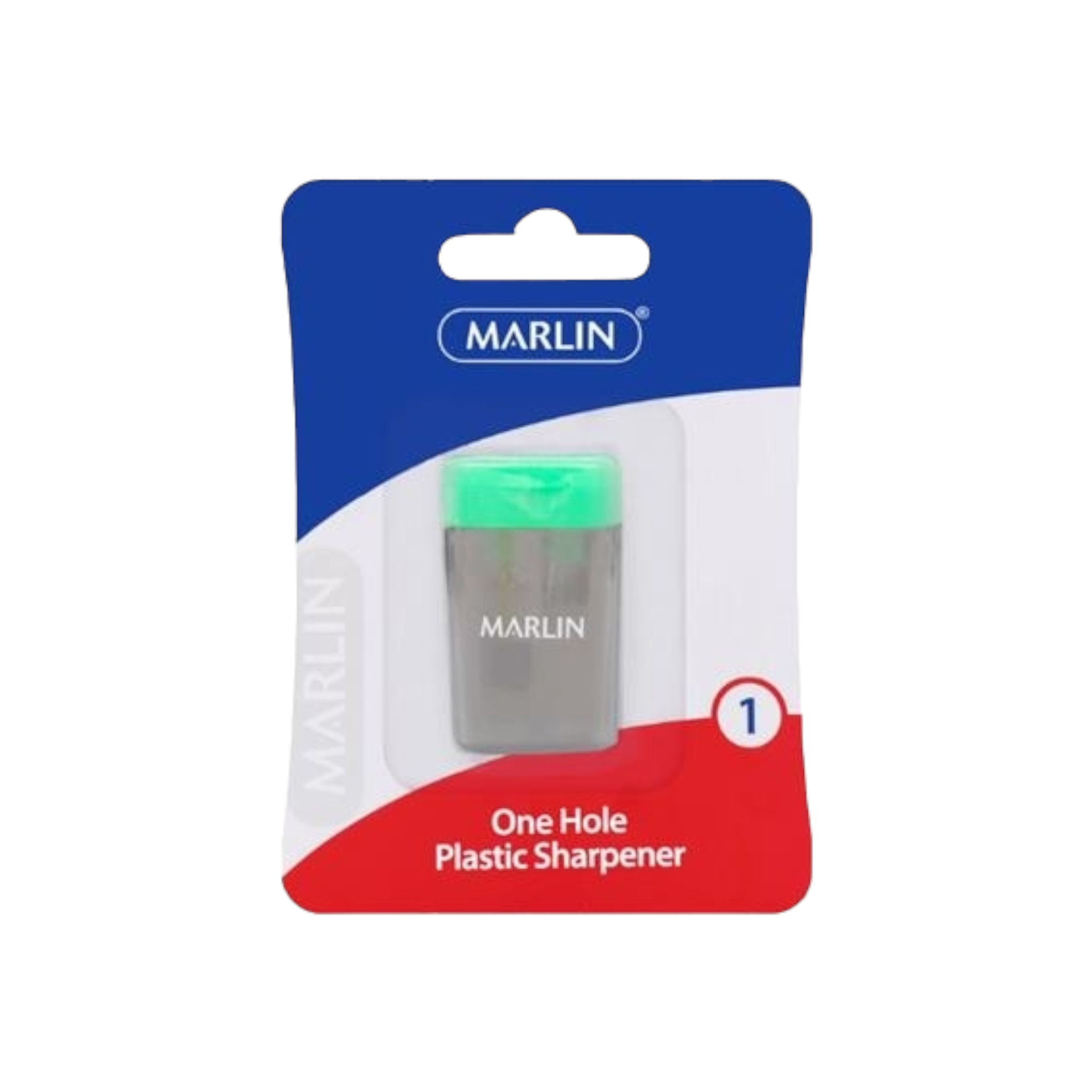 Marlin 1-Hole Plastic Sharpener with Waste Shavings Container