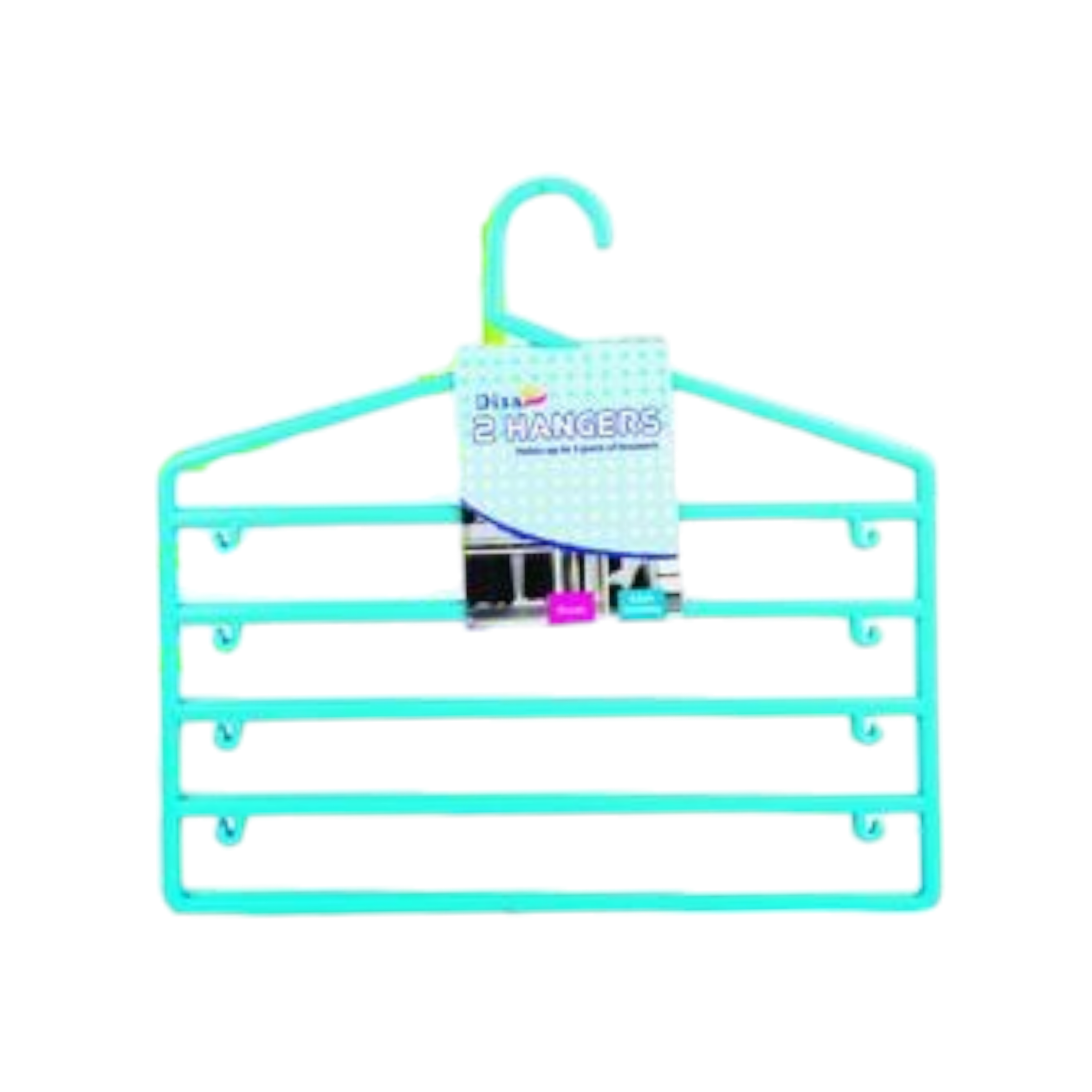 Disa Clothes Hangers Plastic 5-Tier 37cm 2pc