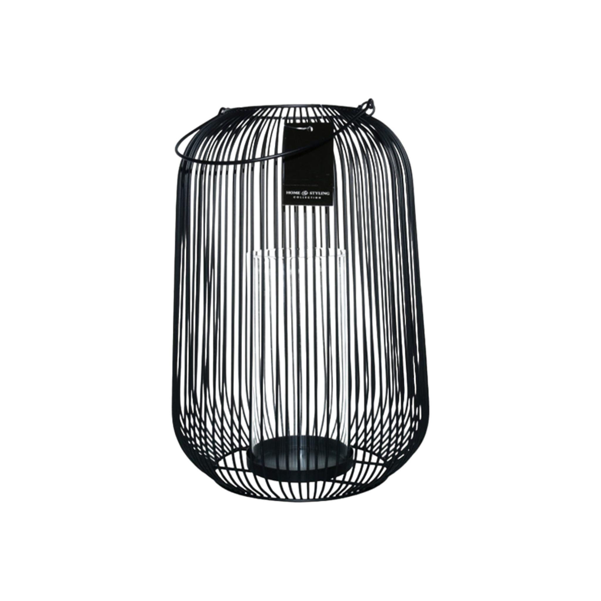 Lantern Metal Wire Black 19x33cm 21635