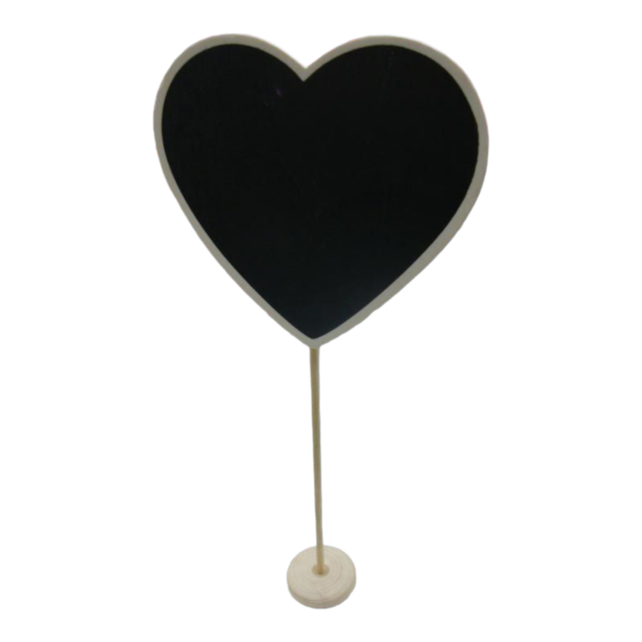 Heart Chalkboard Wooden Stand 16x15cm Black Board Notes for Parties