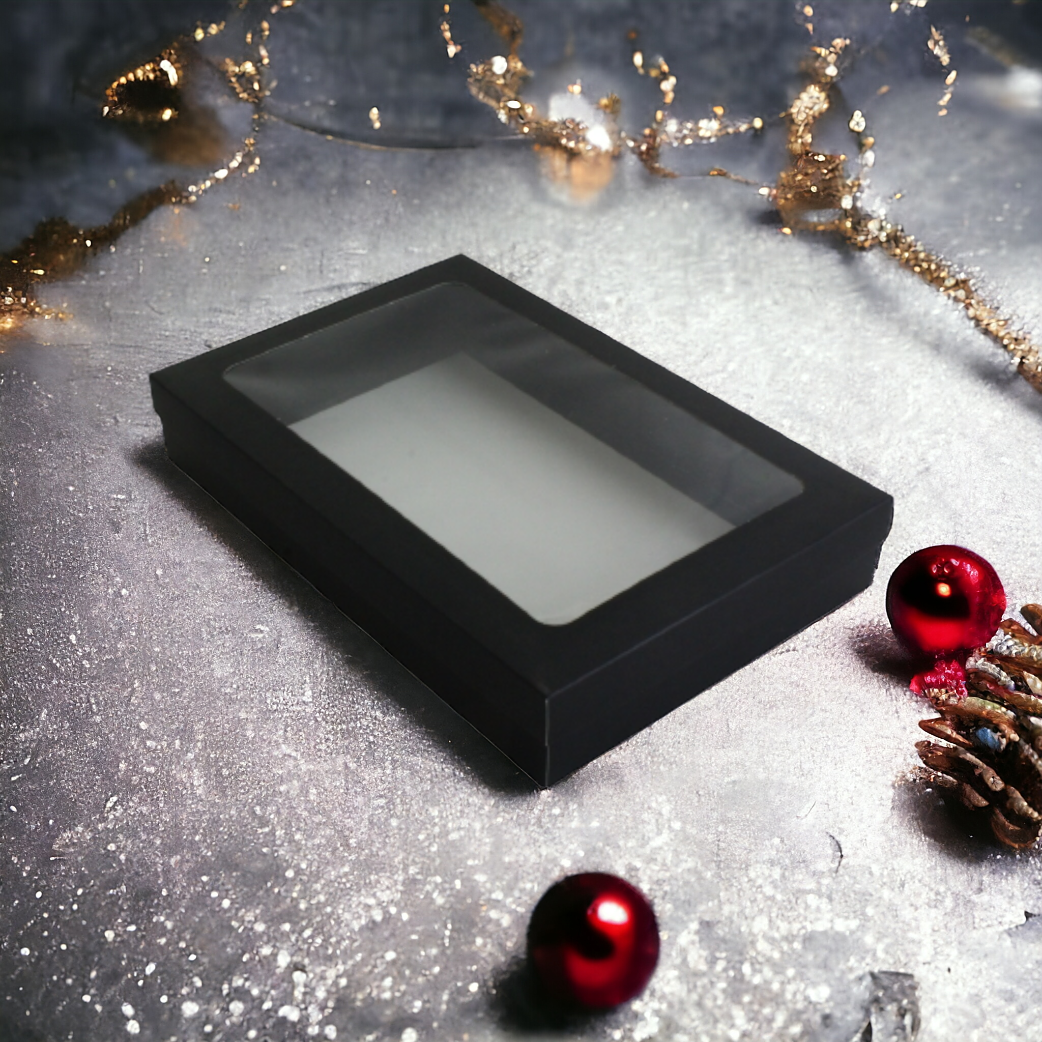 Gift Biscuit Paper Box 30x20x5cm Black XPP559