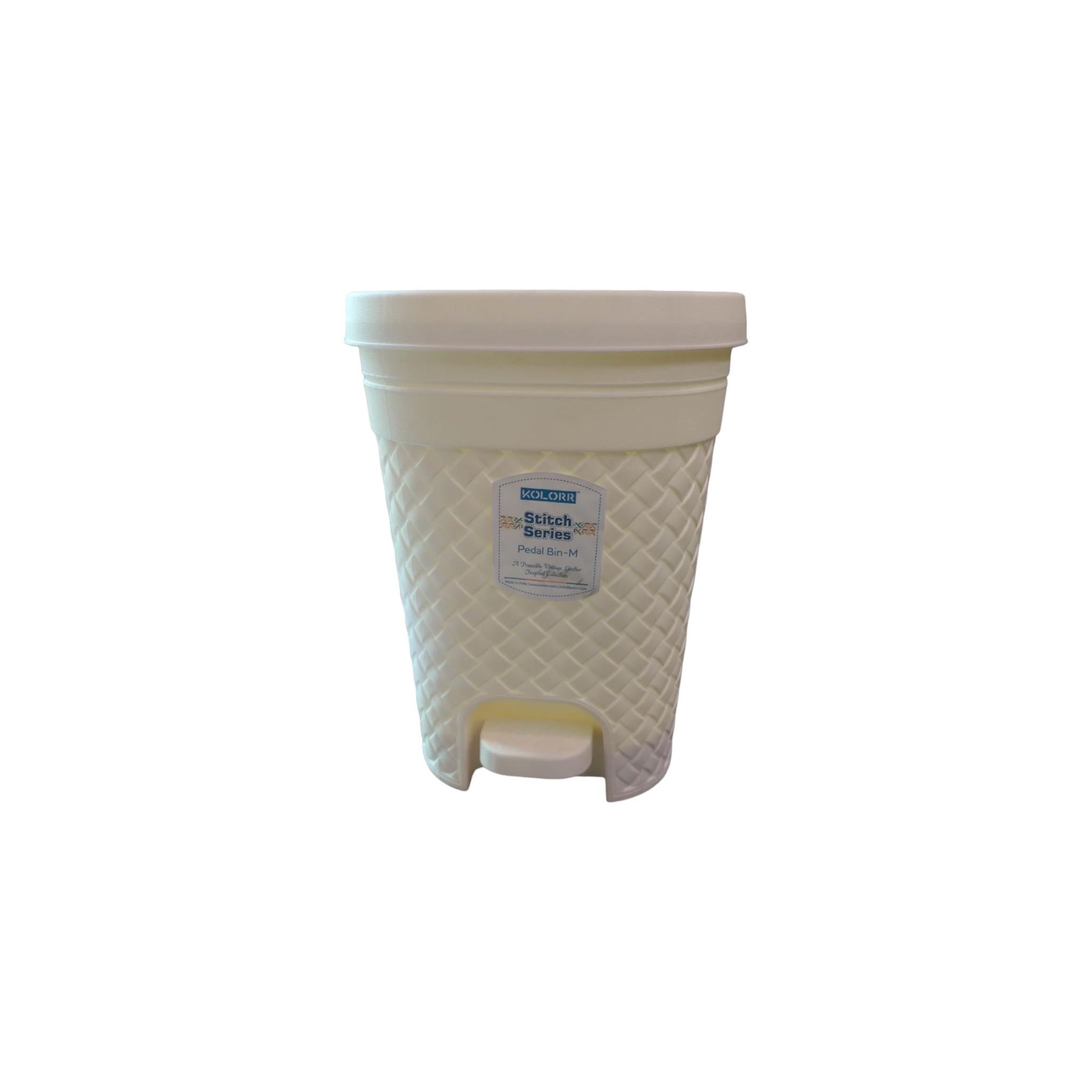 6.5L Plastic Pedal Waste Bin Stich Print Nu Ware