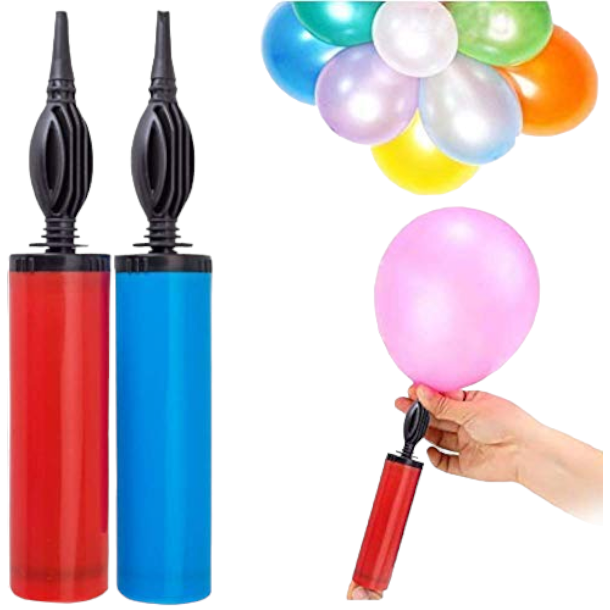 Balloon Inflator Air Hand Pump Plastic 4.8x27.5cm